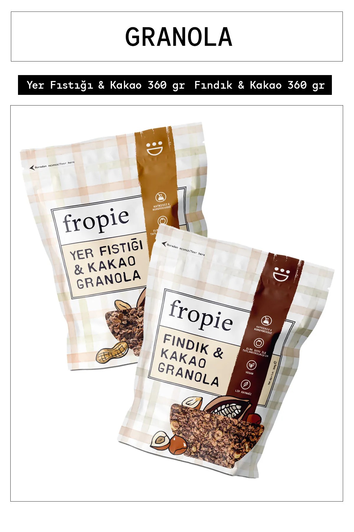 Fropie Fındık & Fıstık Granola Duo