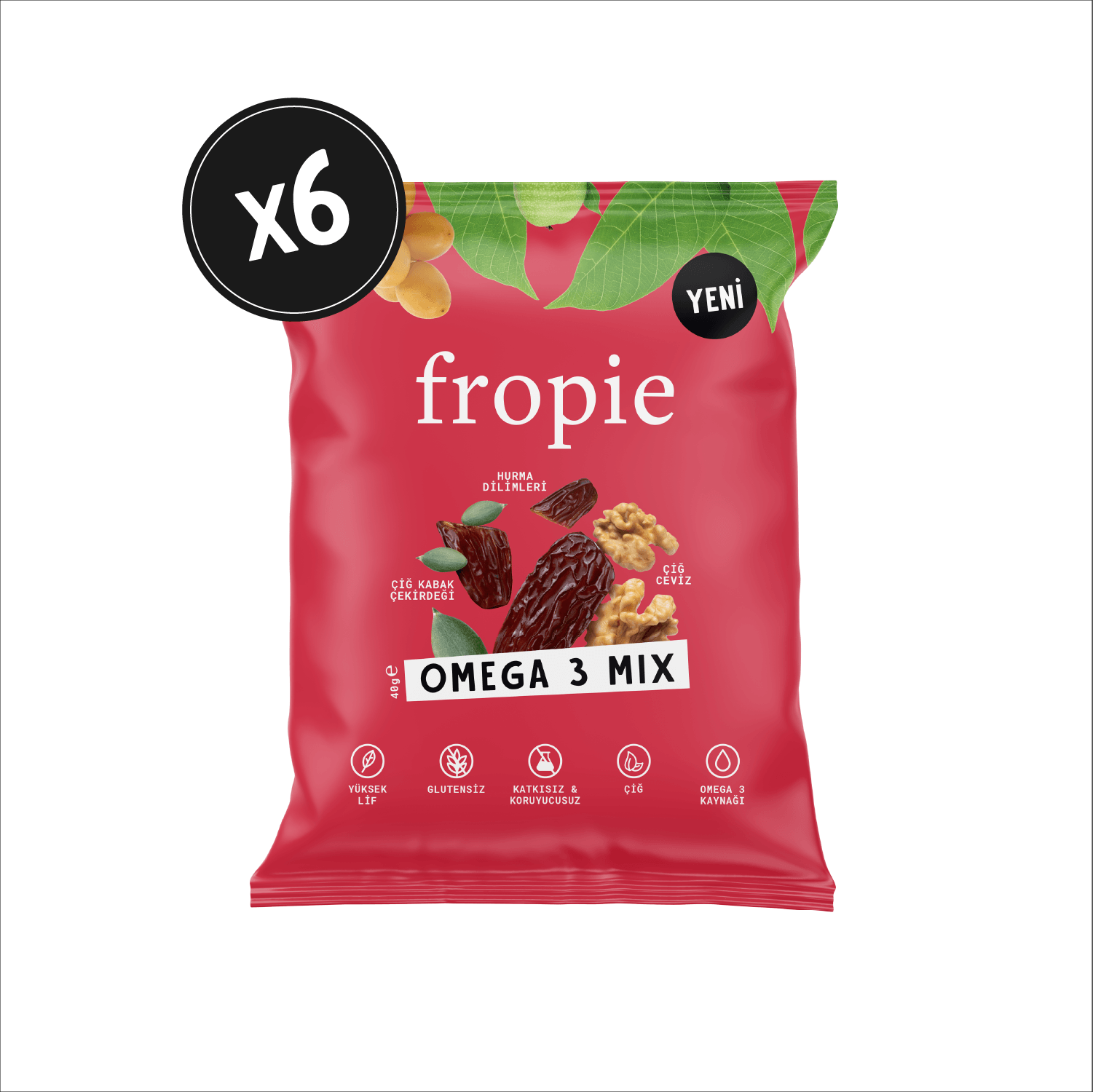 Fropie Karışık Kuruyemiş - Omega 3 Mix 40 gr  x6