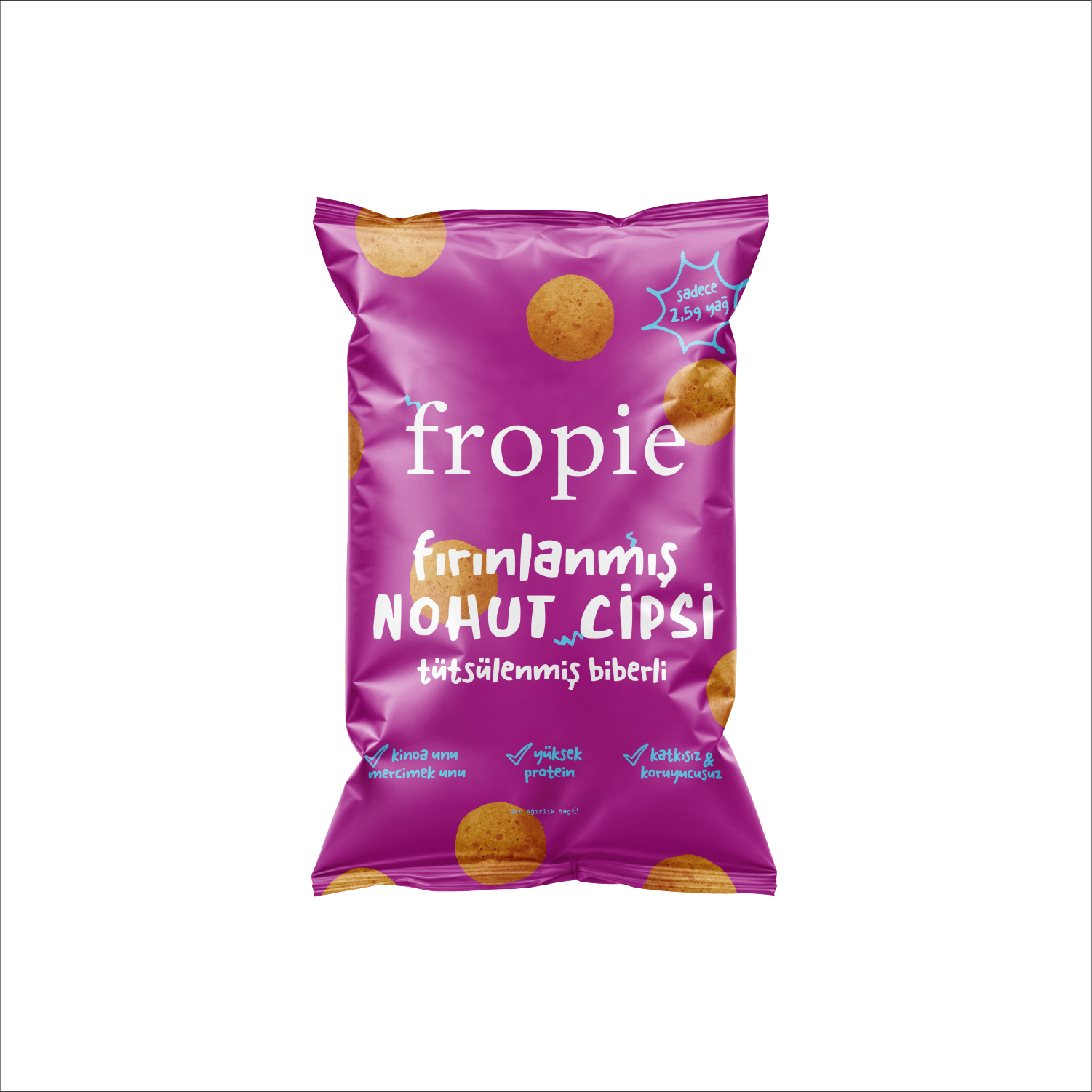 Toptan 12 Adet - Fropie Fırınlanmış Nohut Cipsi Tütsülenmiş Biber Çeşnili