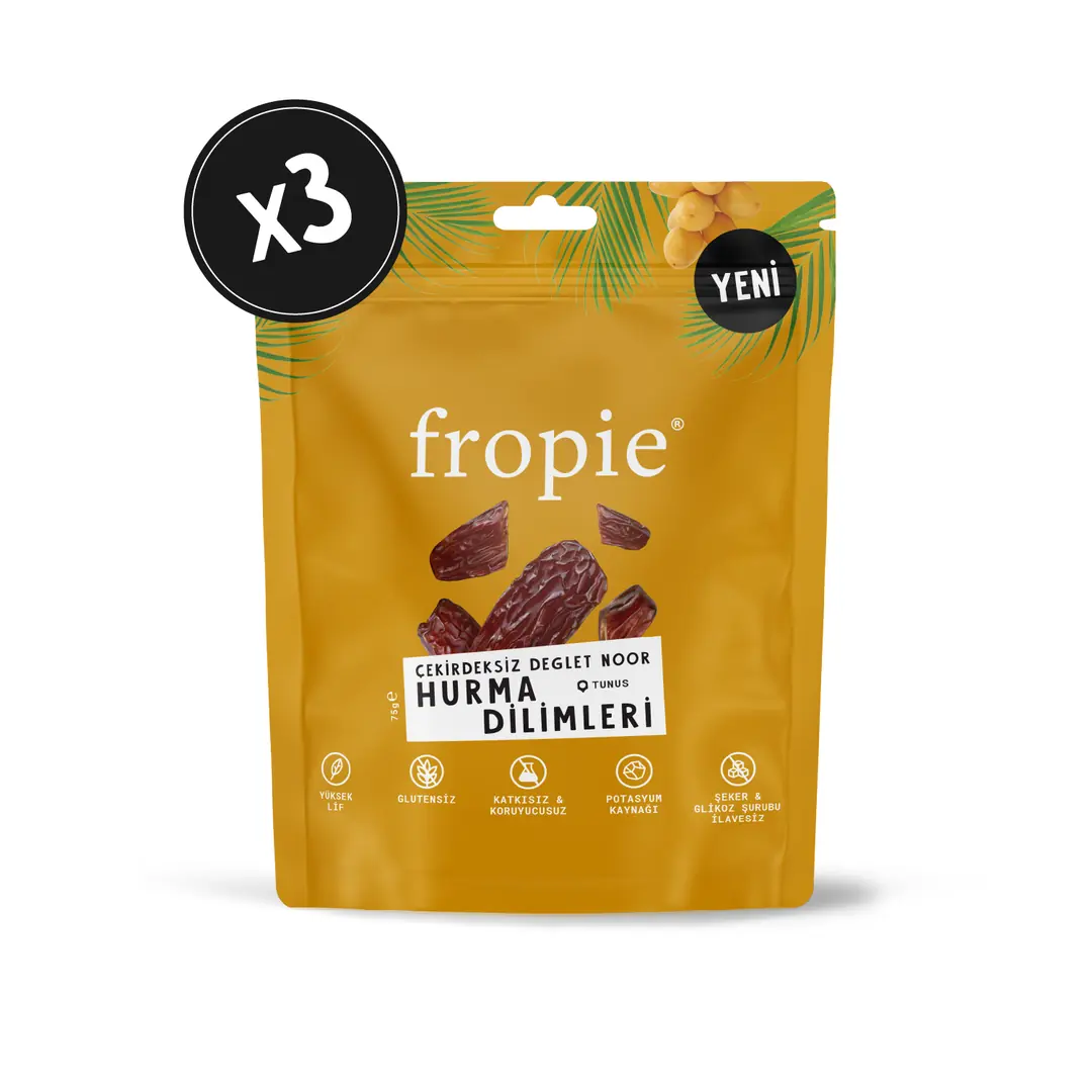 Çekirdeksiz Hurma Dilimleri Deglet Noor 75 gr x 3 Adet