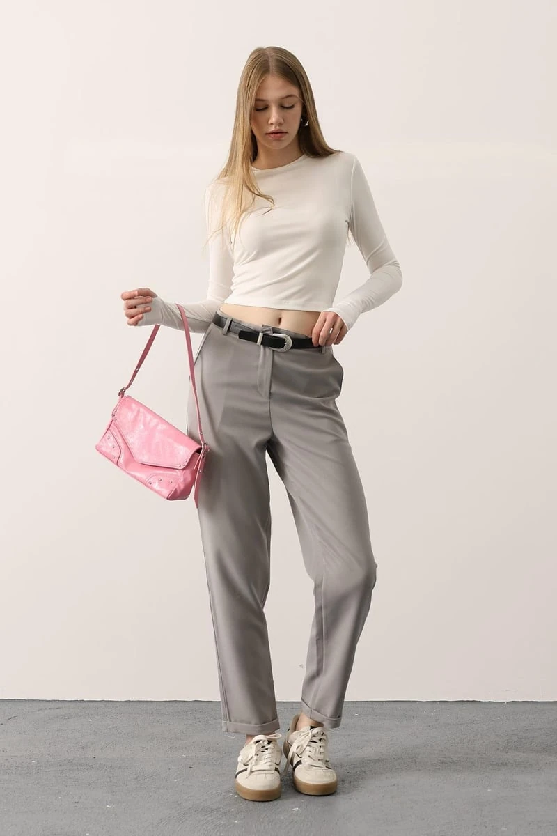 Kemerli Havuç Pantolon