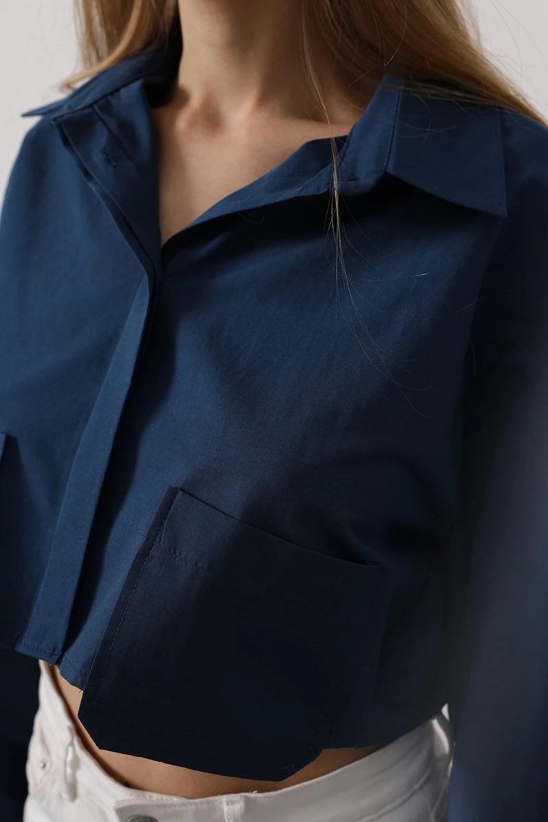 Çift Cepli Kısa Gömlek