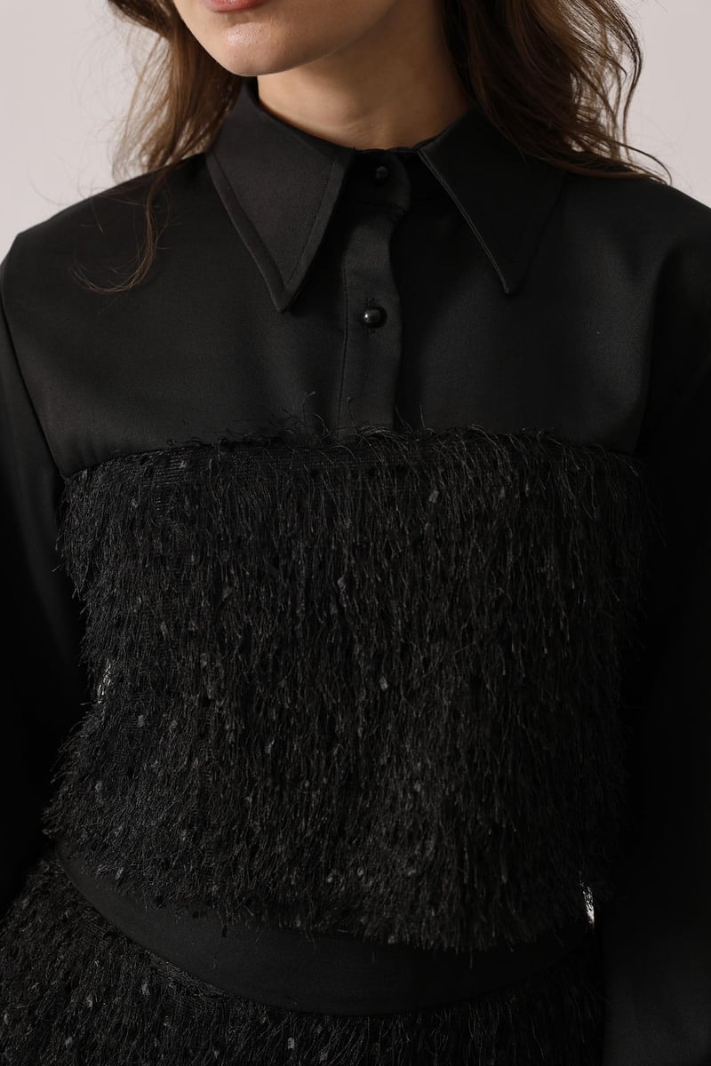 Saçaklı Etek Ceket Takım