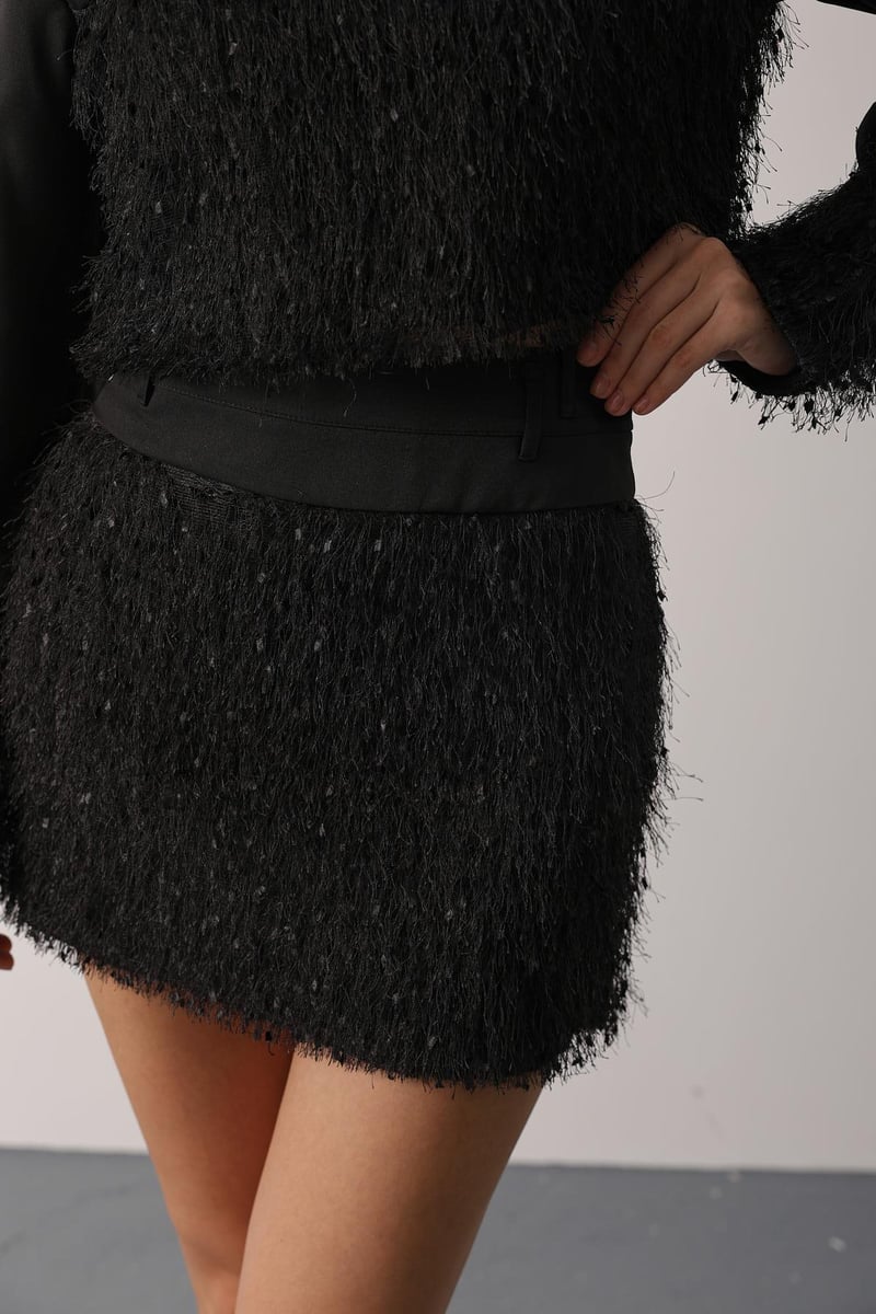 Saçaklı Etek Ceket Takım