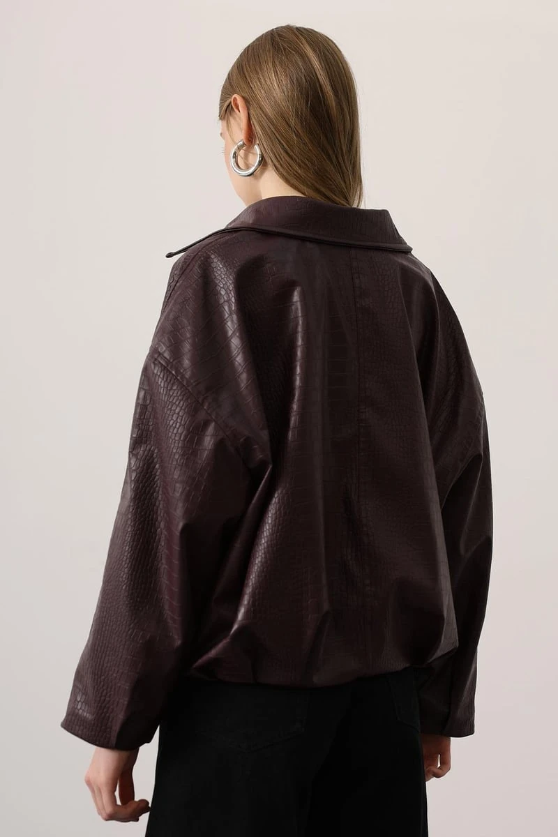 Deri Kemerli Bomber Ceket 