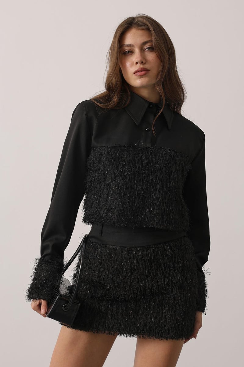 Saçaklı Etek Ceket Takım