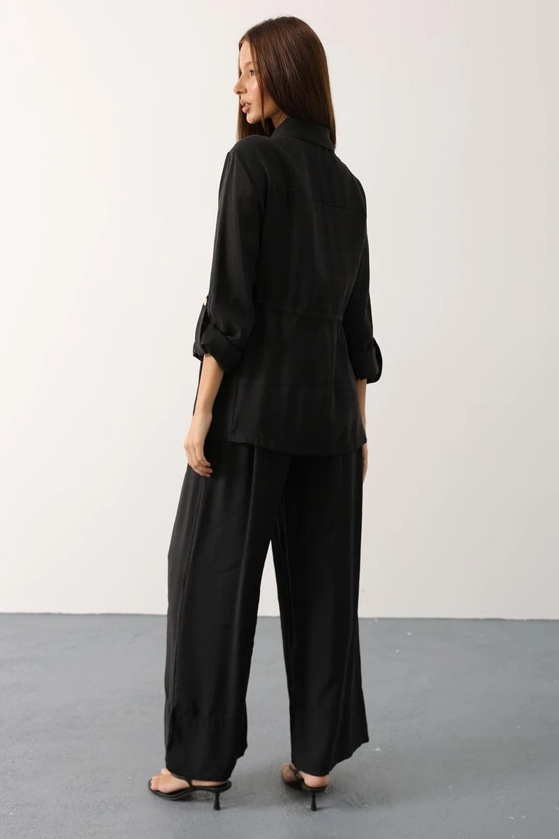 Gold Düğme Detaylı Ceket Pantolon Takımı