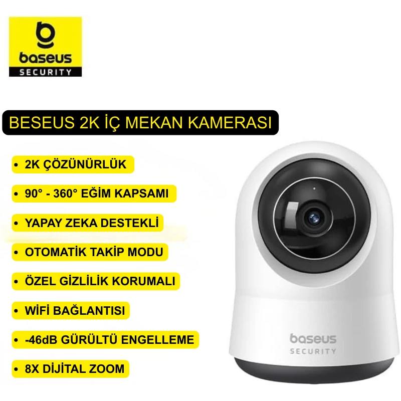Baseus P1 Lite 2K Wi-Fi Güvenlik Kamerası