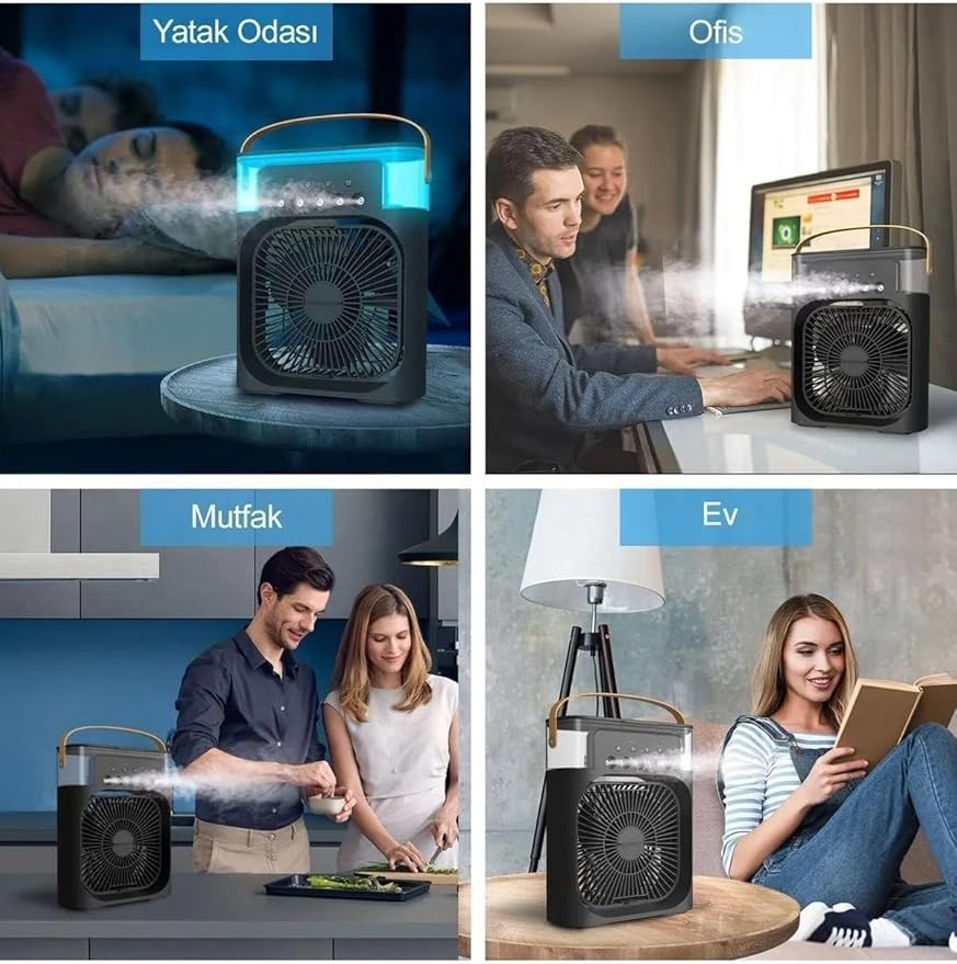 Buharlı Mini Masaüstü Fan