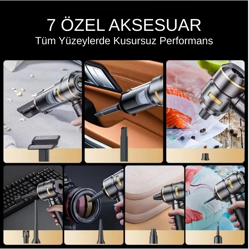 Güçlü Kablosuz Araç Süpürgesi –  20.000 PA