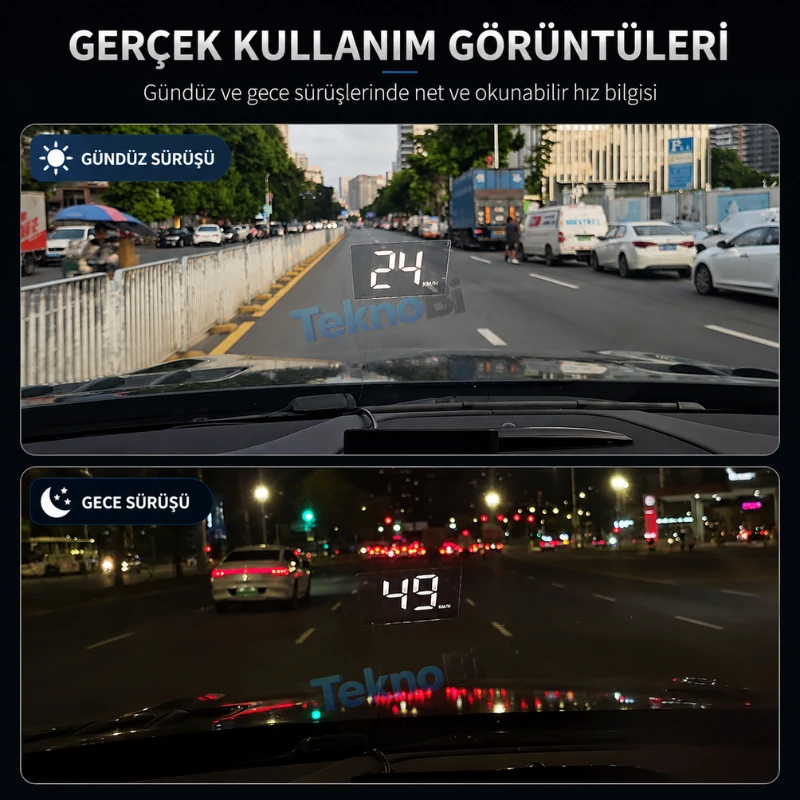 M2 Hud TeknoBi Hud M2 - Cam Yansıtmalı Gps Hız Göstersi