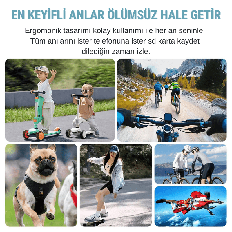 2.7K Döner Başlıklı Mini Vlog Kamerası