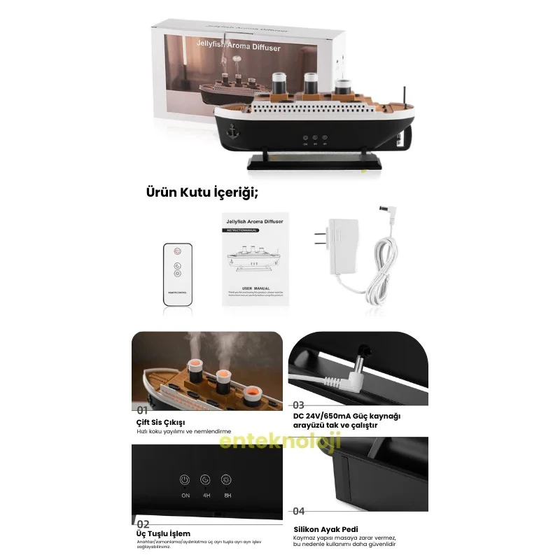 Titanic Gemi Tasarımlı Hava Nemlendirici 