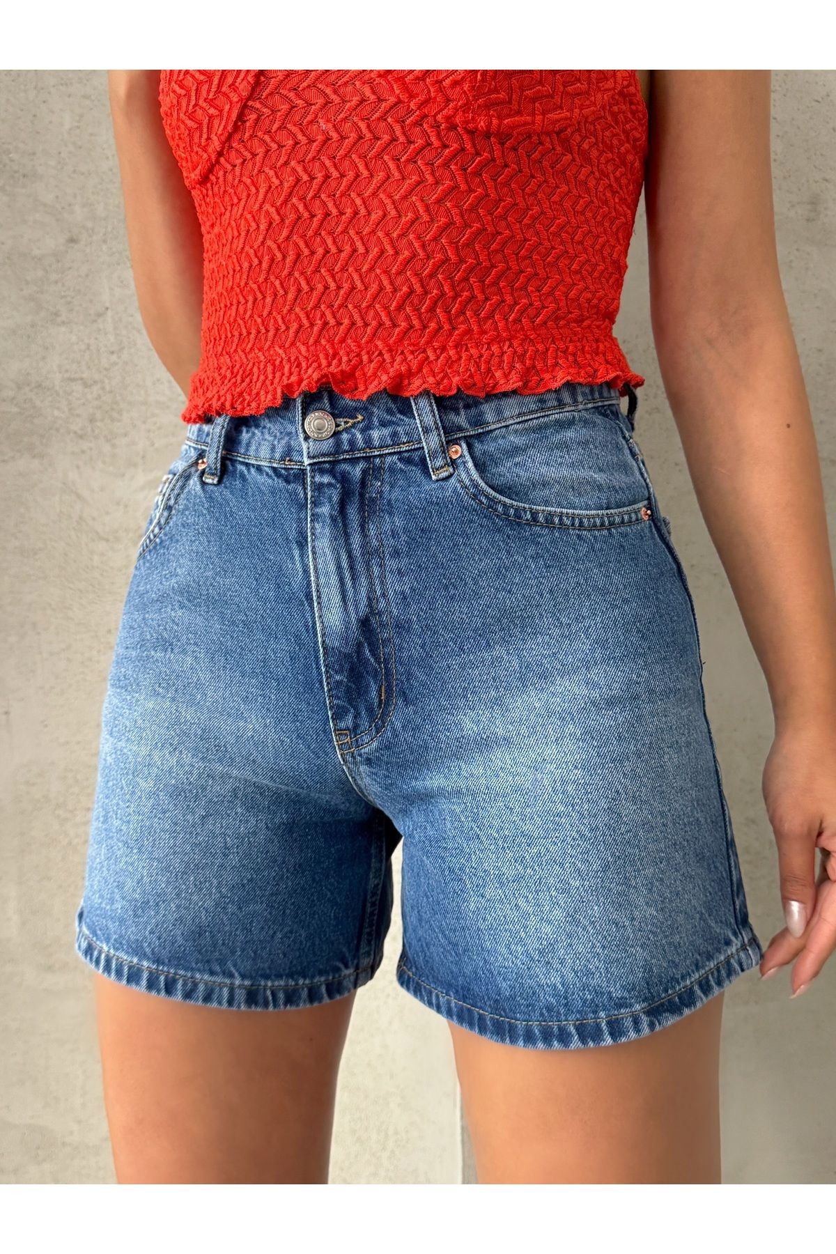 City Boy Mavi Denim Şort MISSSRT424
