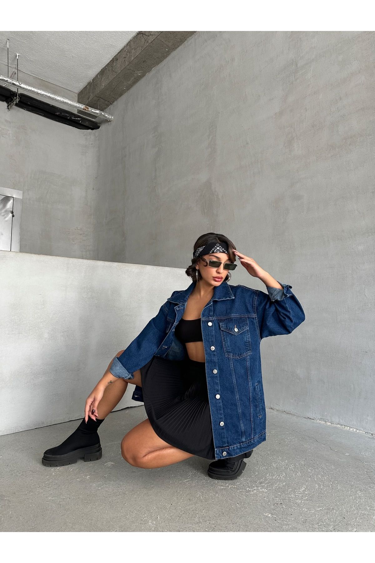 Oversize Denim Ceket MISSCE0544