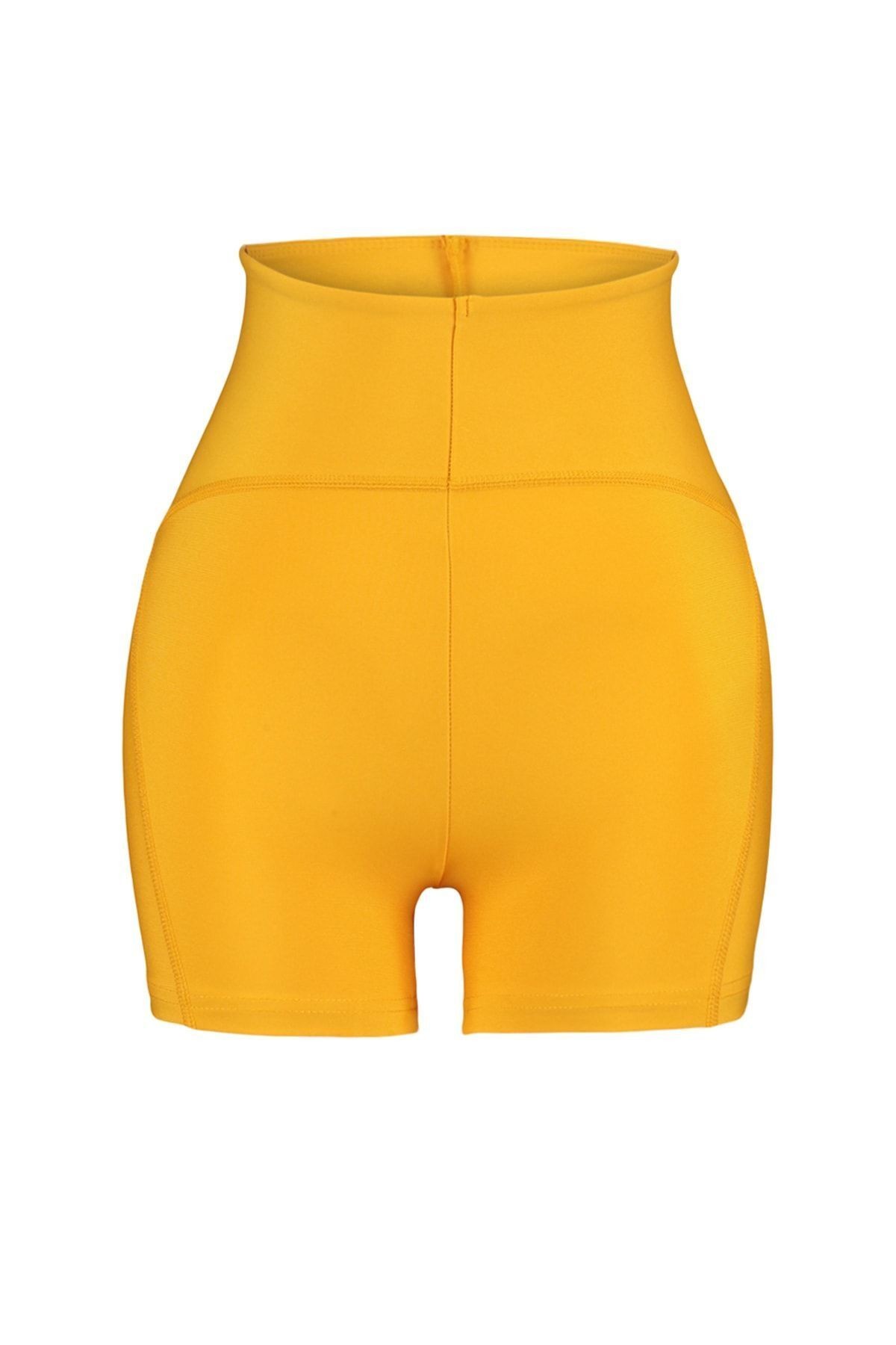 Kayısı Toparlayıcı Örme Spor Şort/kısa Tayt Mıss0005