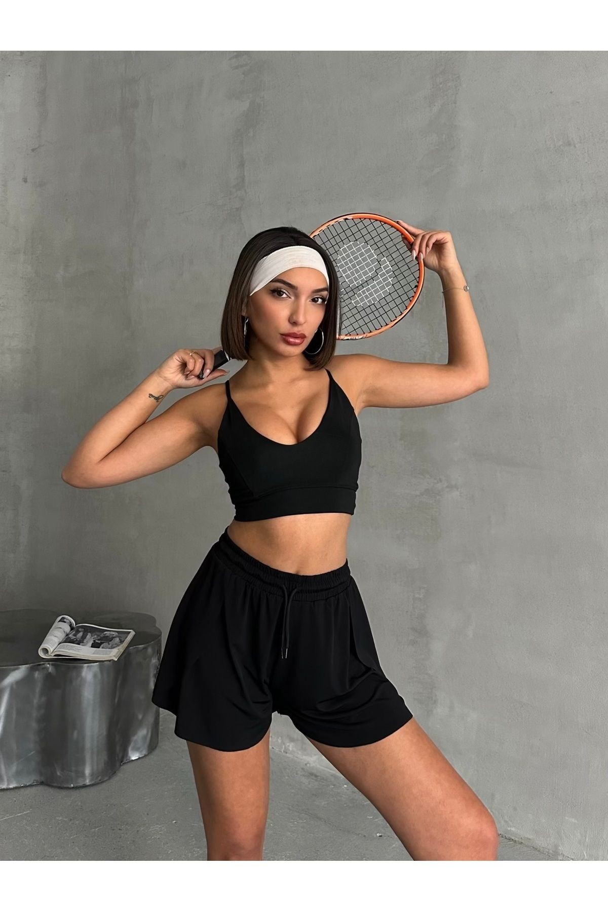 Bel Lastik ve Bağlama Detaylı Tenis Şort MISSSRT2624