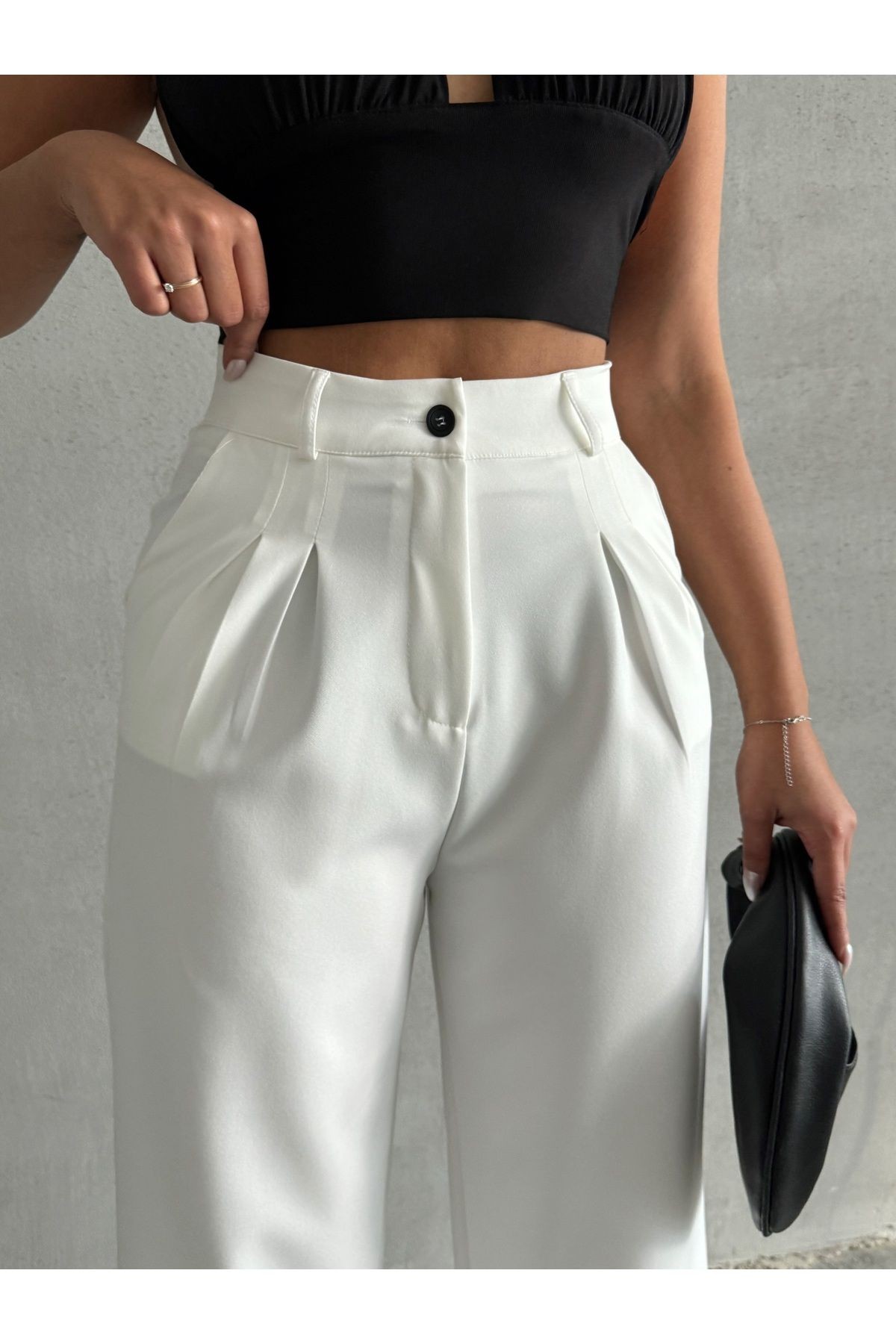 Geniş Paça Dokuma Pantolon MISSPA80074