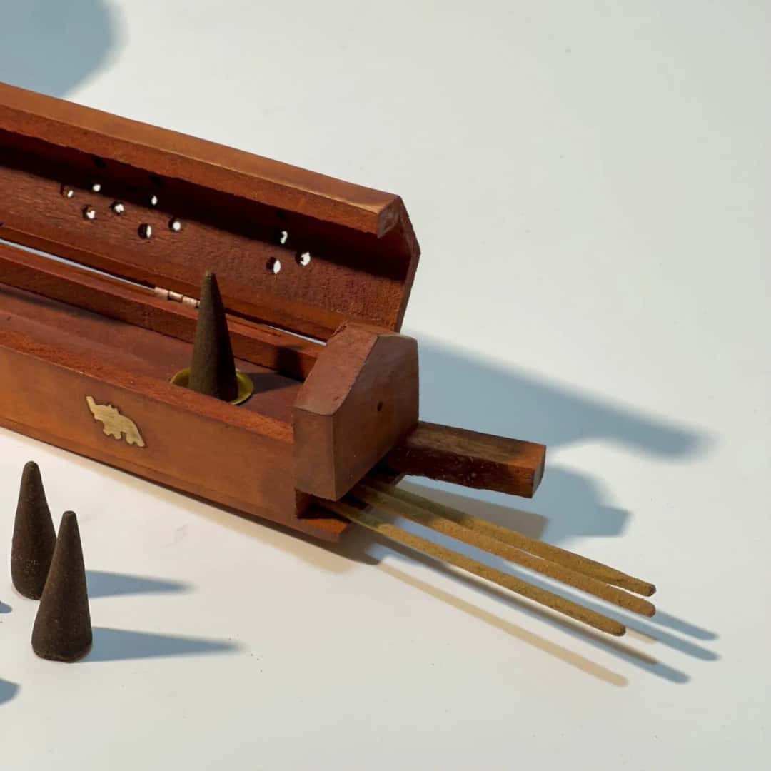 Doğal Ahşap Tabut Tütsülük Büyük Boy