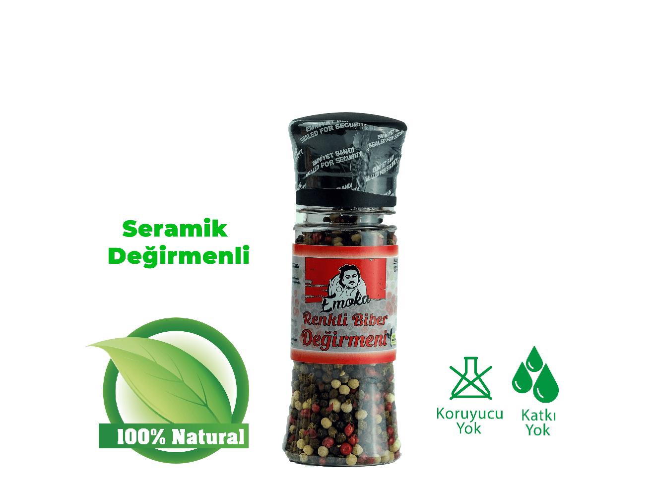 Emoka Renkli Biber Değirmeni 65 gr