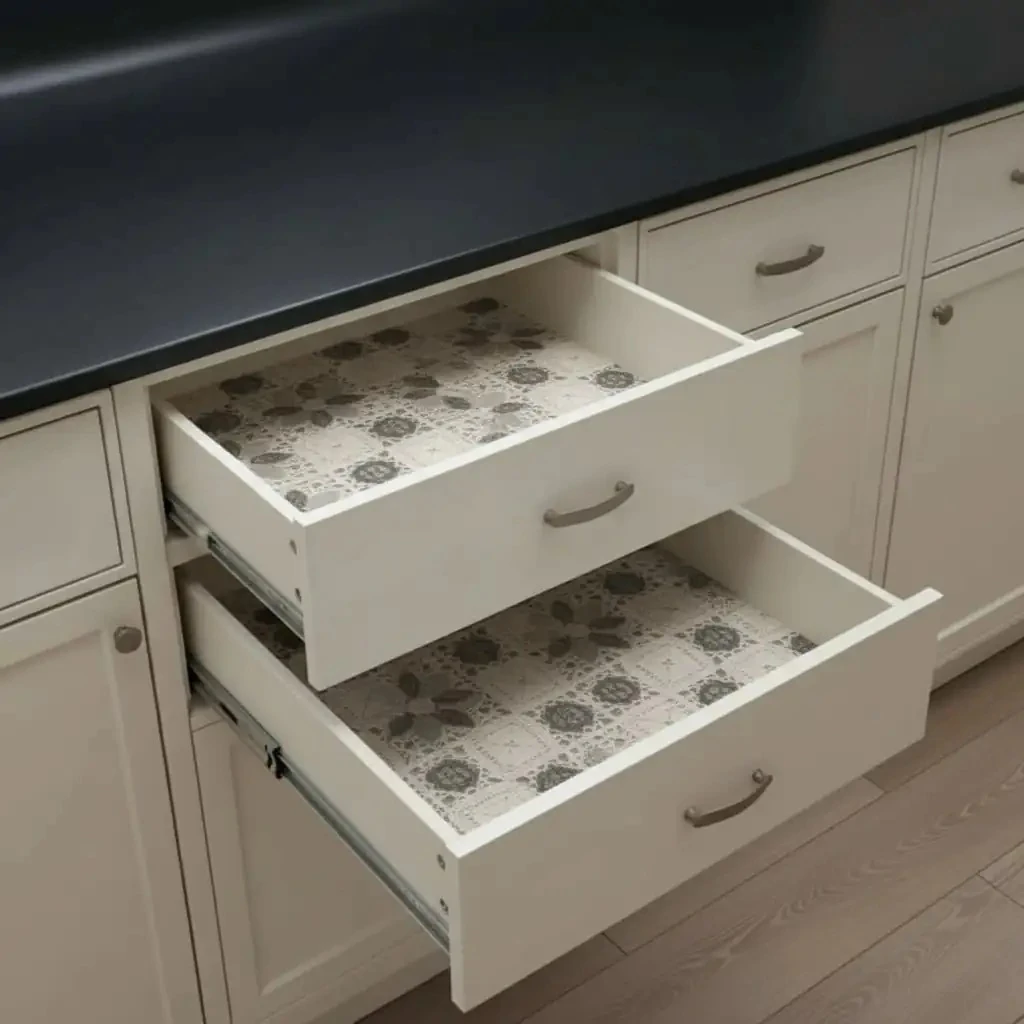 Kaydırmaz  Dantel Raf  ve  Çekmece  Dolap Örtüsü