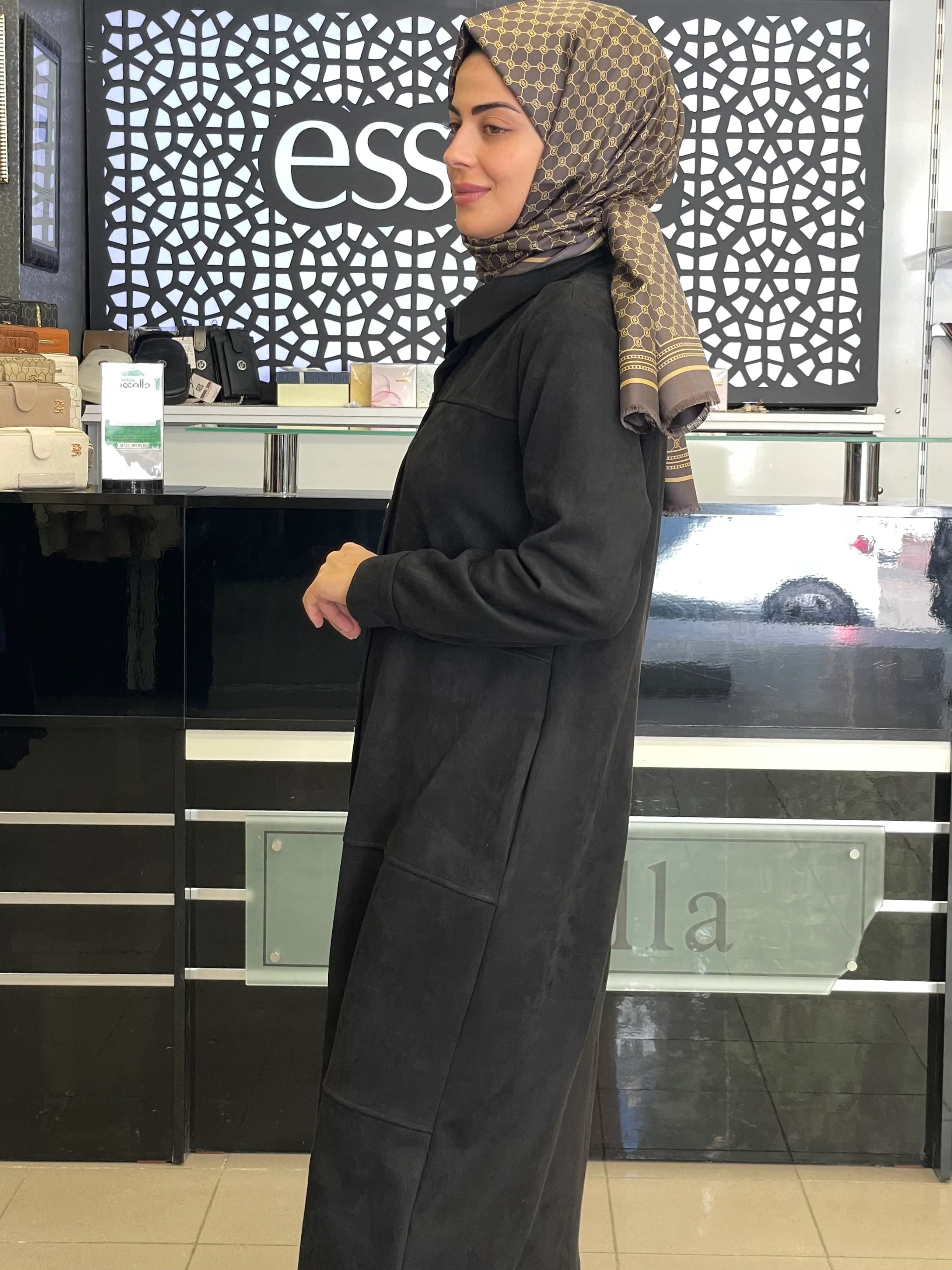 BERELANCE SÜET UZUN KAP  SİYAH