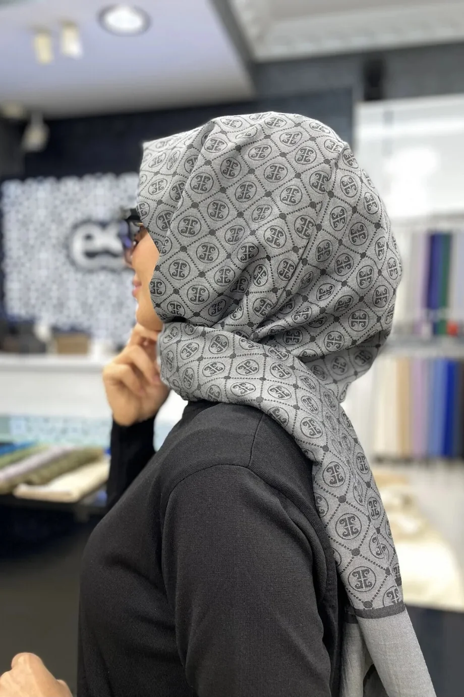 Pierre Cardin Essella Pierre Cardin Soft Pamuklu (Cotton) Şal Gri