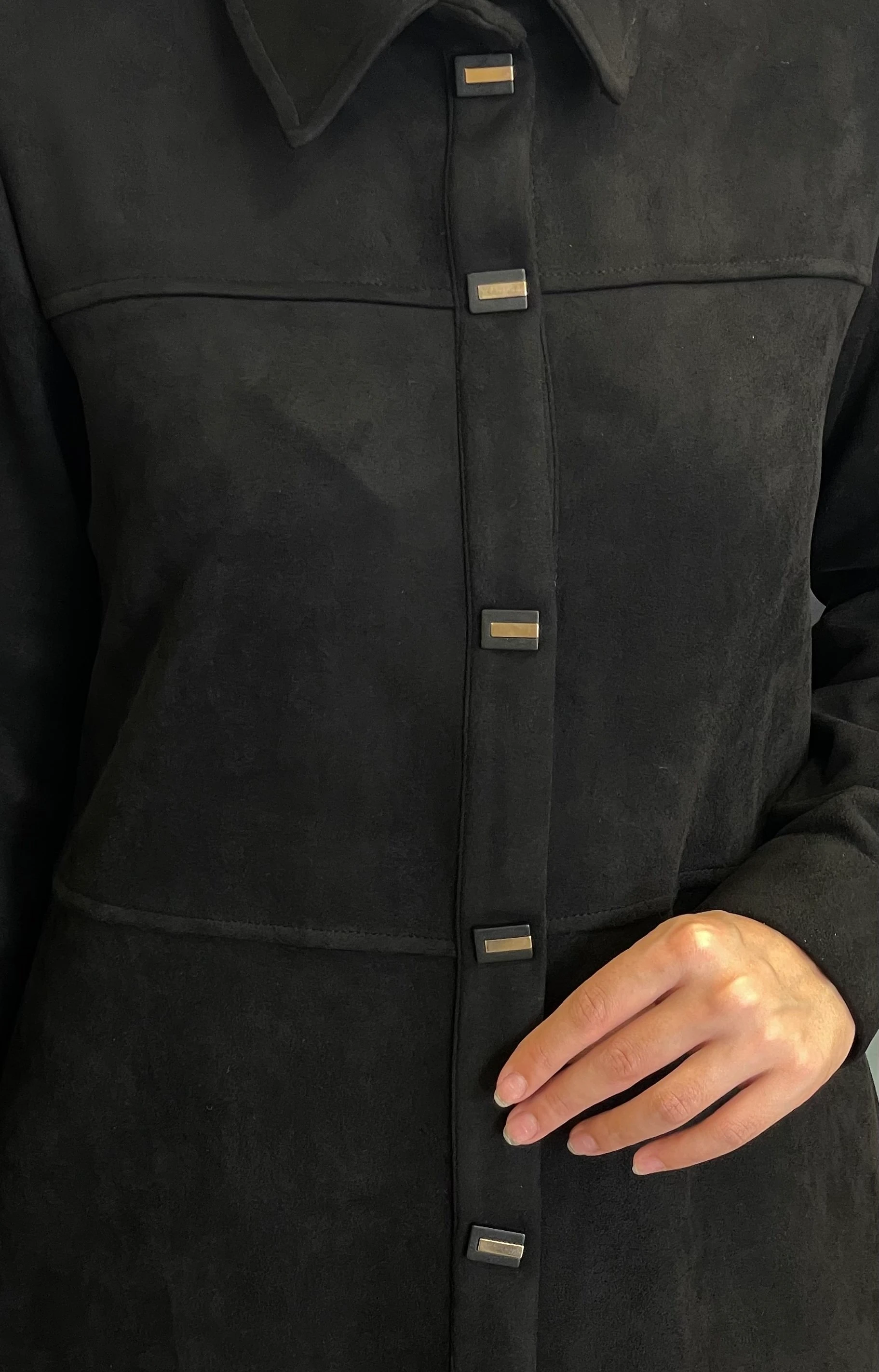 BERELANCE SÜET UZUN KAP  SİYAH