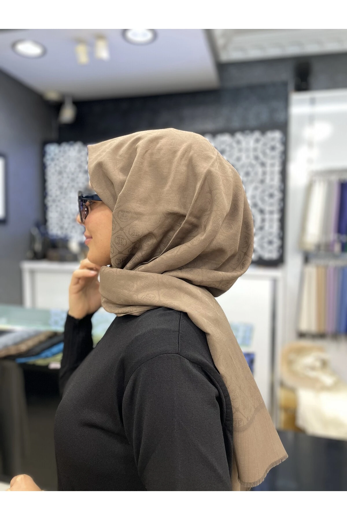 Pierre Cardin Essella Pierre Cardin Soft Pamuklu Şal Koyu Kahverengi