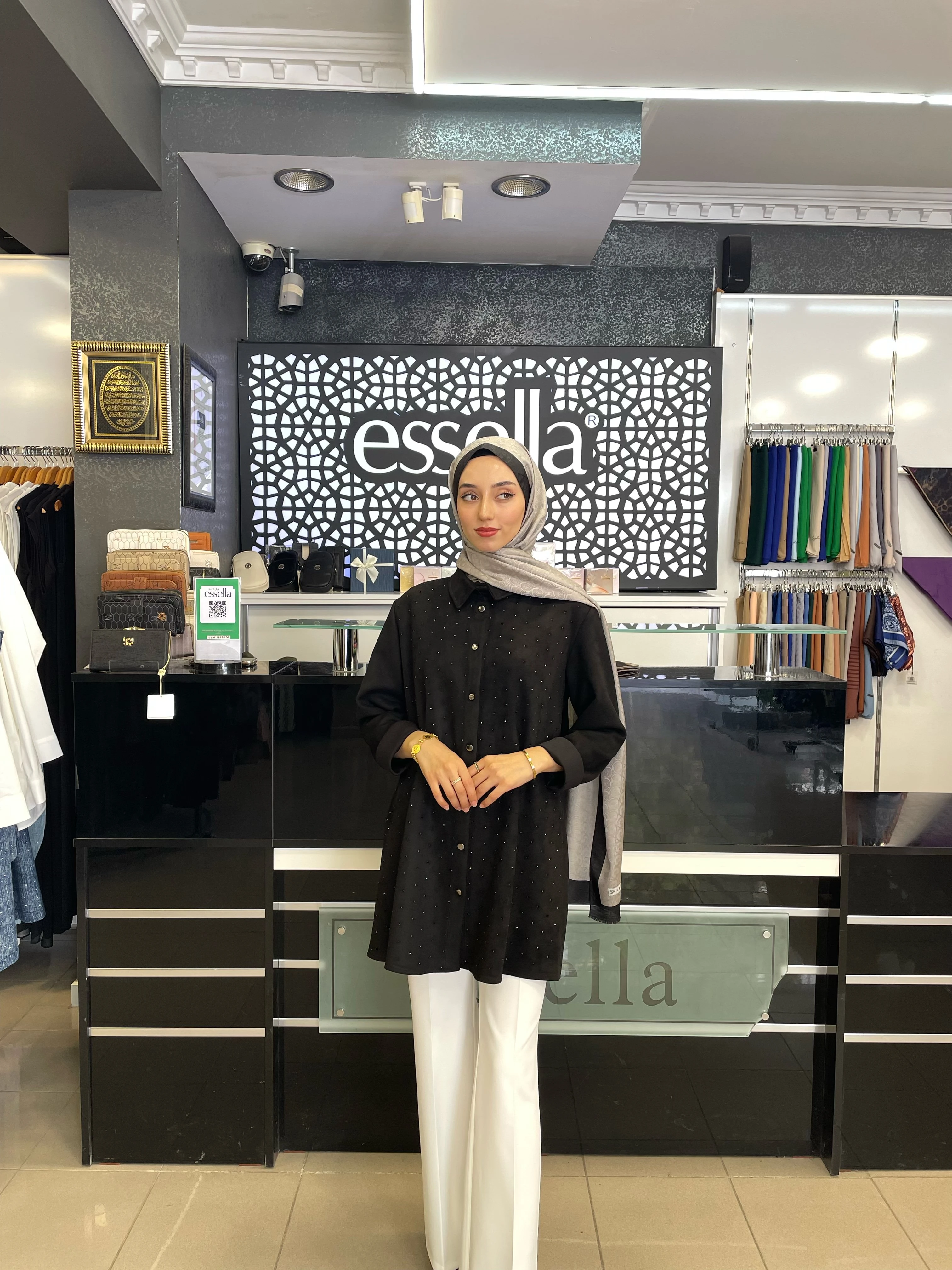 BERELANCE TAŞLI SÜET GÖMLEK  SİYAH 