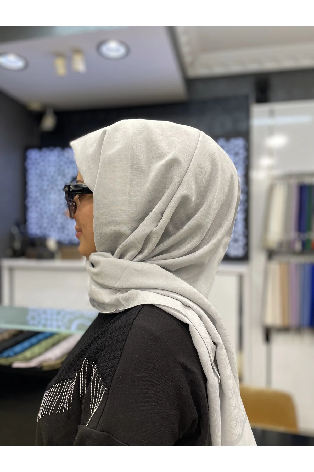 Pierre Cardin Essella Pierre Cardin Soft Pamuklu (Cotton) Şal Açık Gri