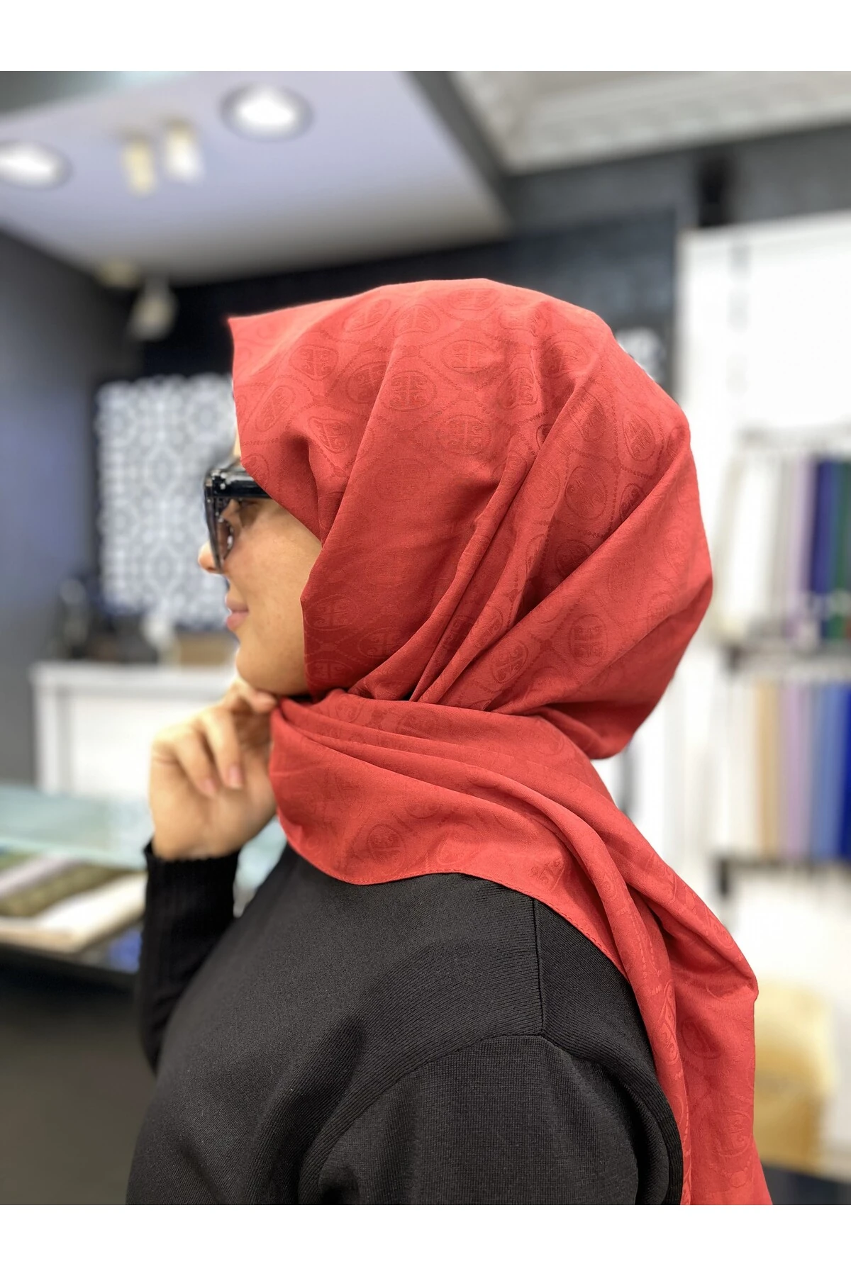 Pierre Cardin Essella Pierre Cardin Soft Pamuklu (Cotton) Şal Kırmızı