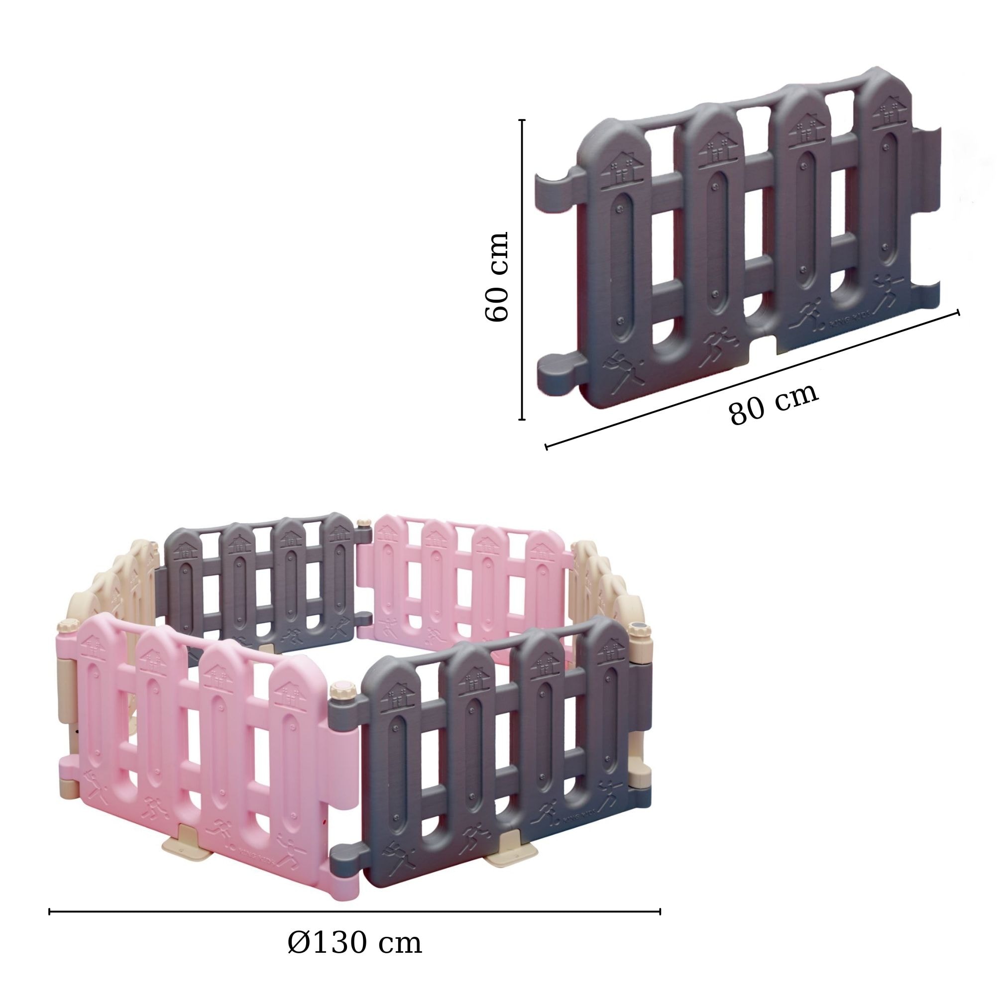 Fence Set Grey-Pink-Cream