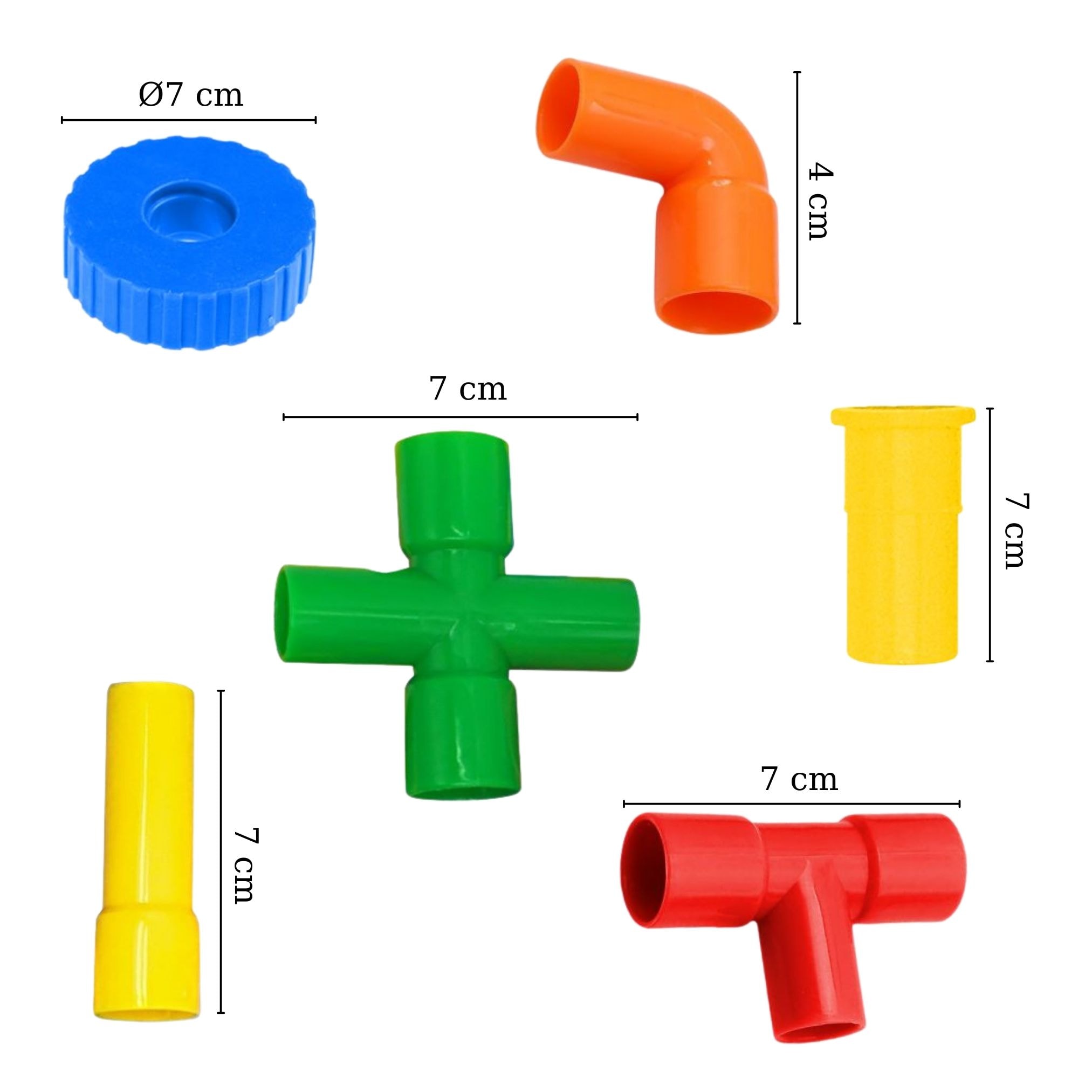 Wheeled Pipes Lego 72 Pcs