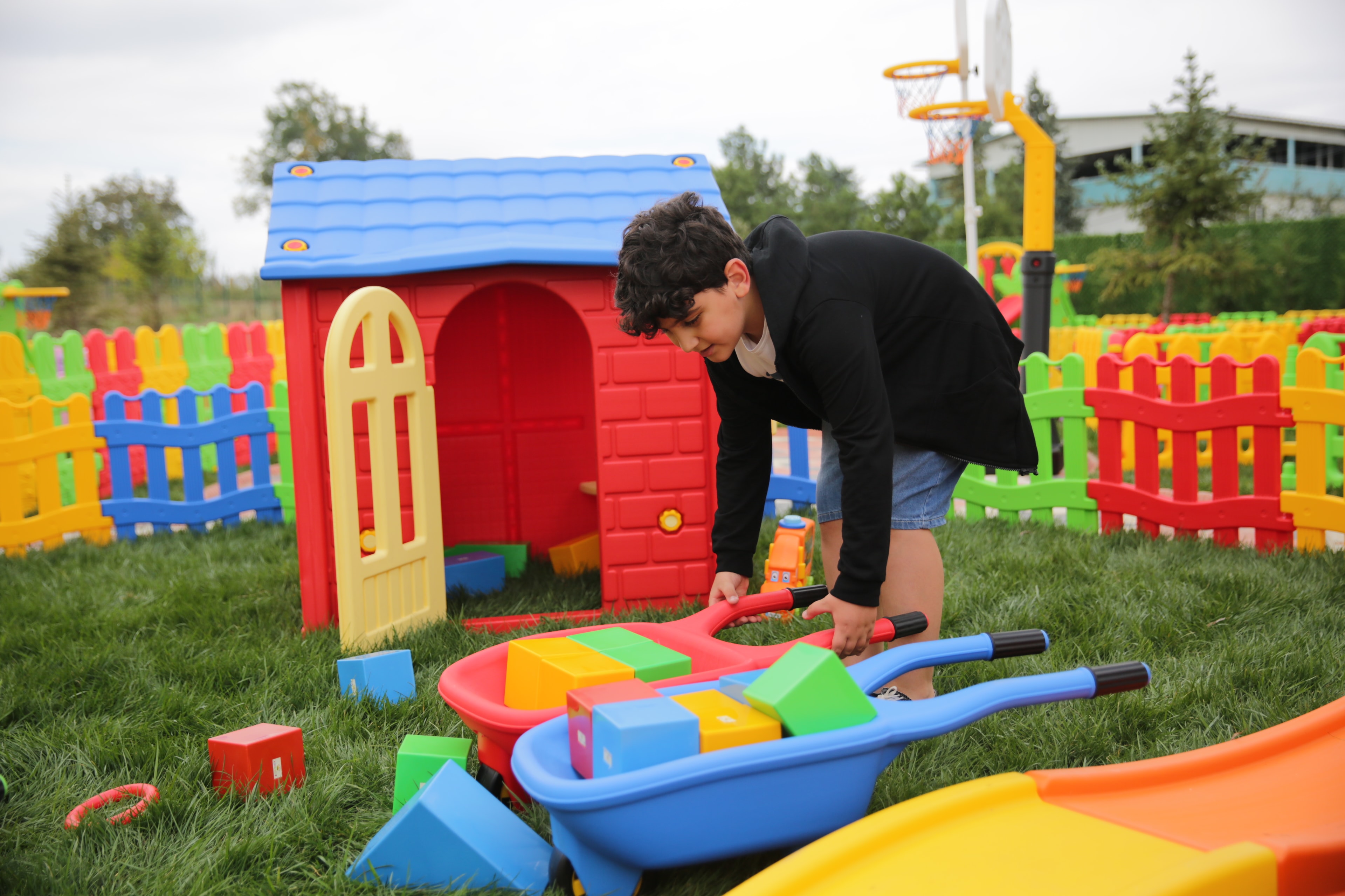 El Arabası Mavi + Kürek ve Tırmık Hediye Set