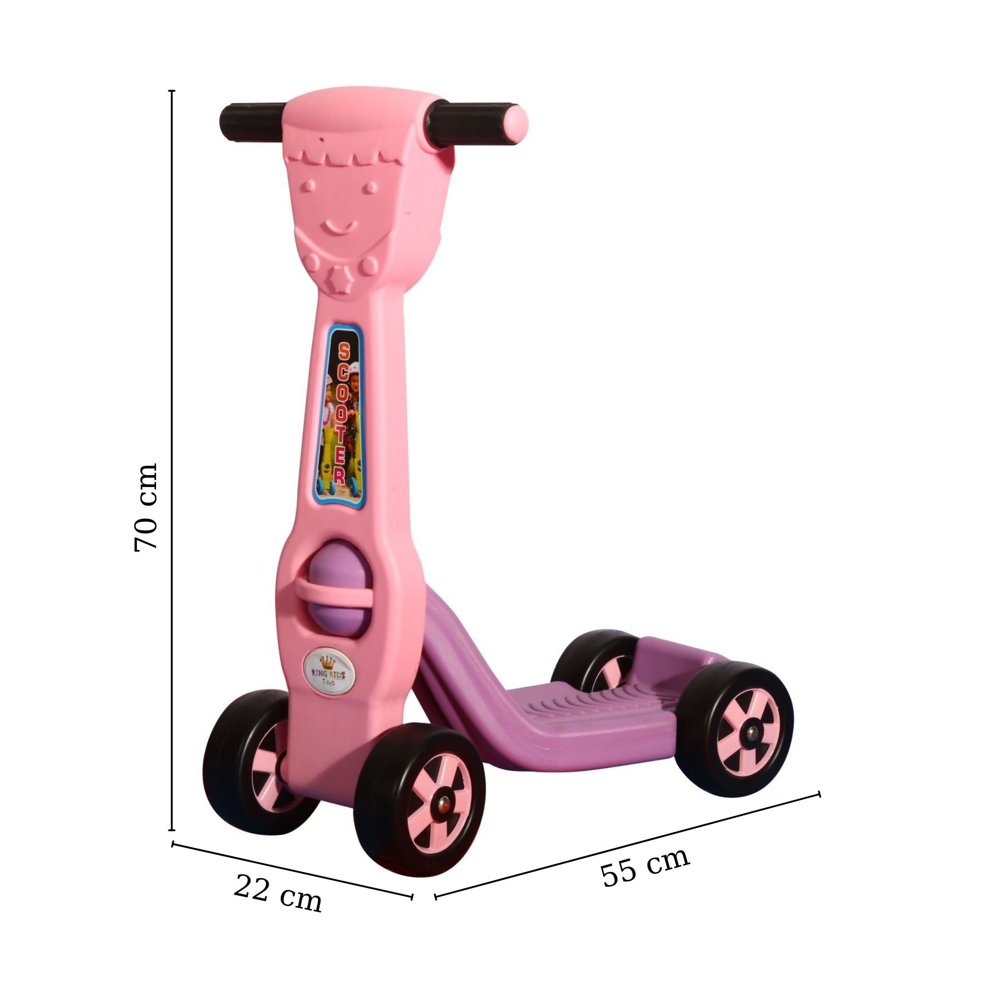 KING SCOOTER 4 WHEELS PINK