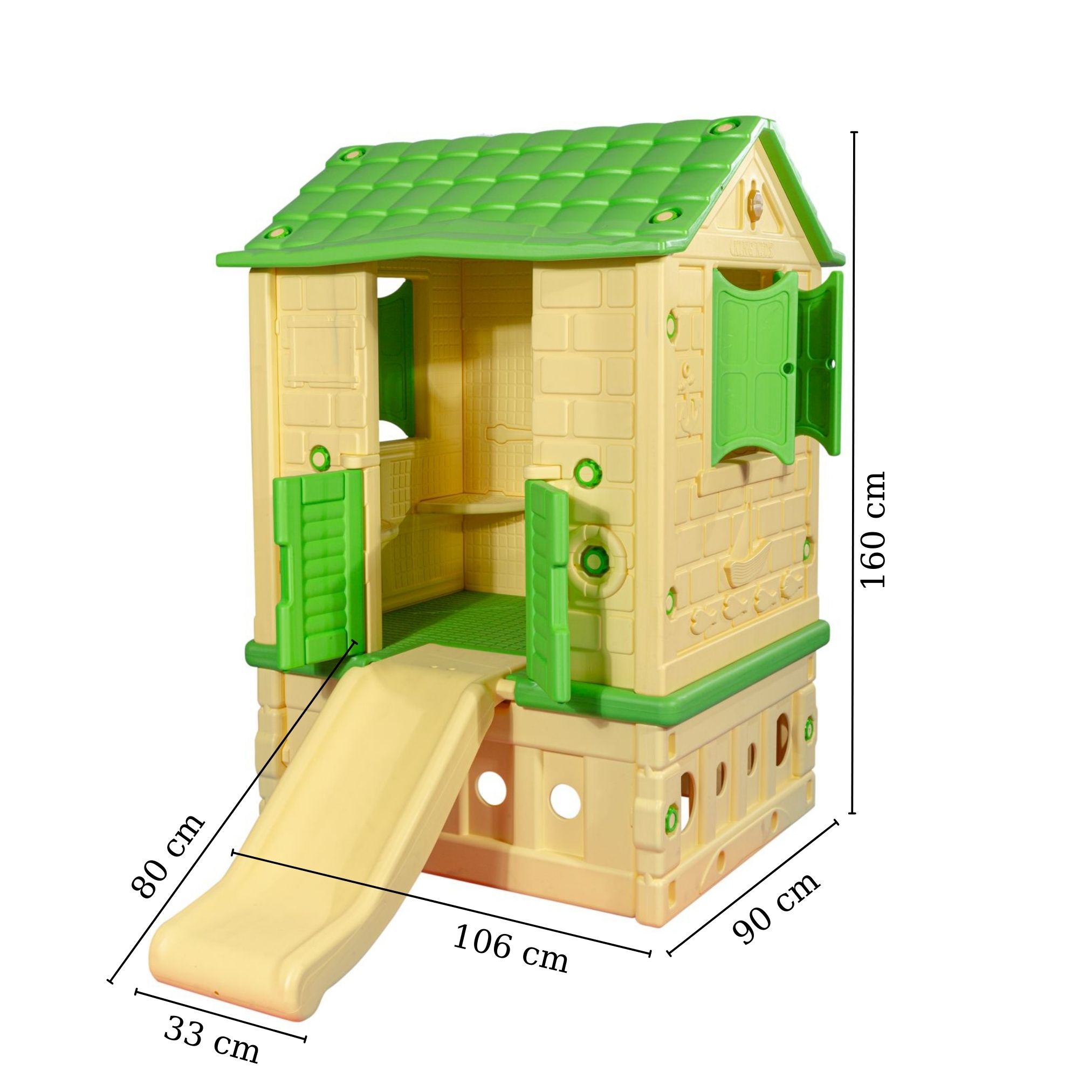 King Ev İki Kapılı Kaydıraklı Yeşil