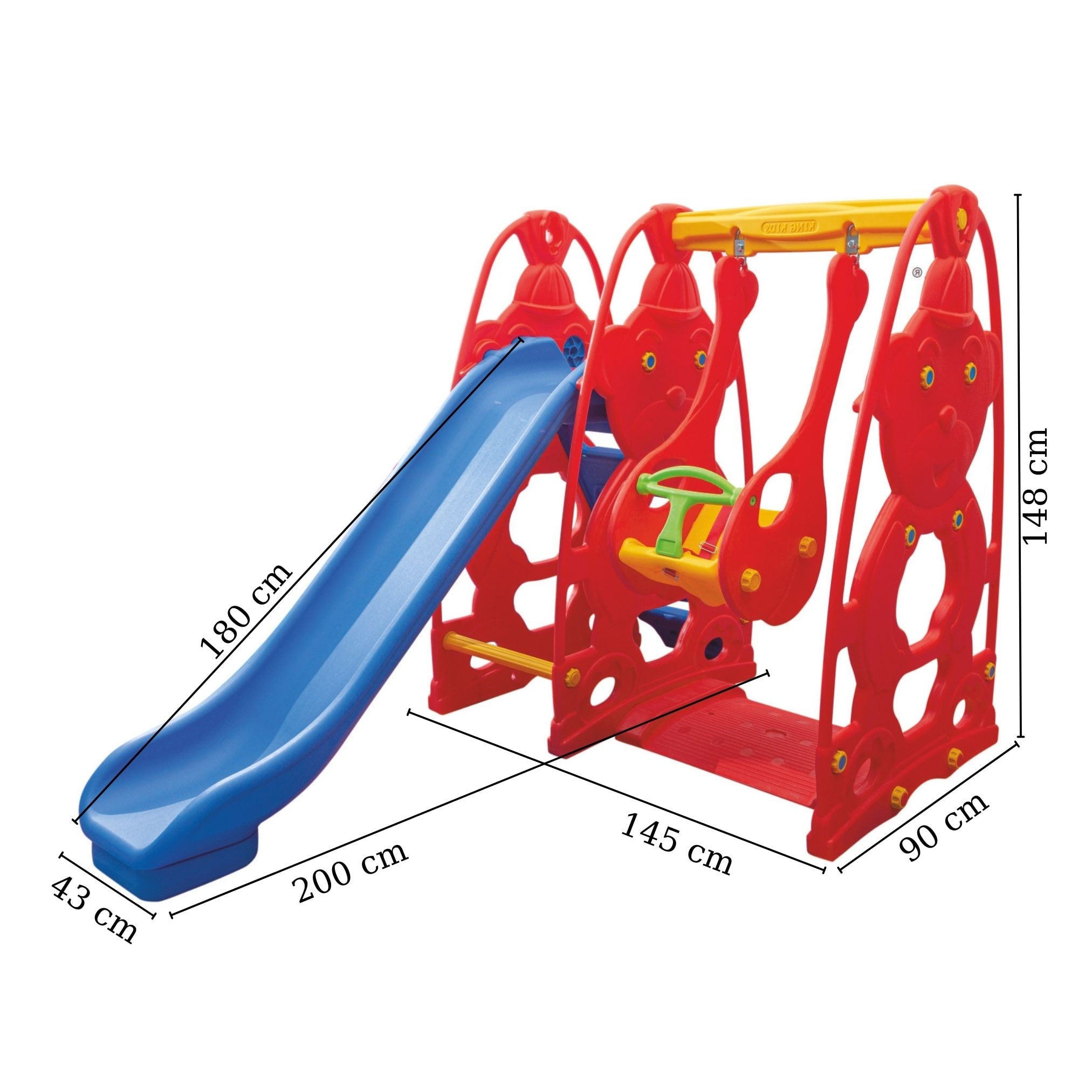 Sevimli Teddy Kaydırakllı Salıncak Set A