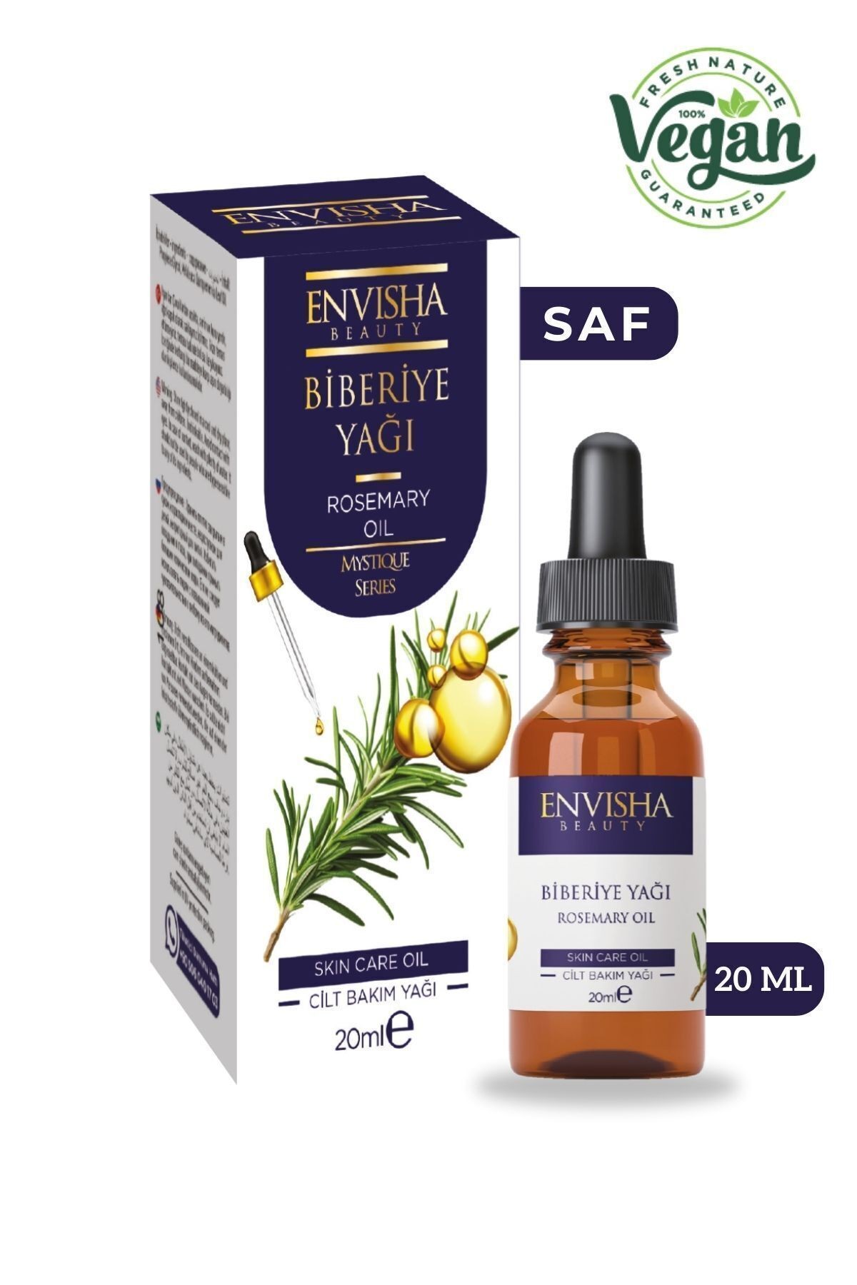 Biberiye Yağı %100 Doğal Bitkisel Yağ Rosemary Oil 20 ML