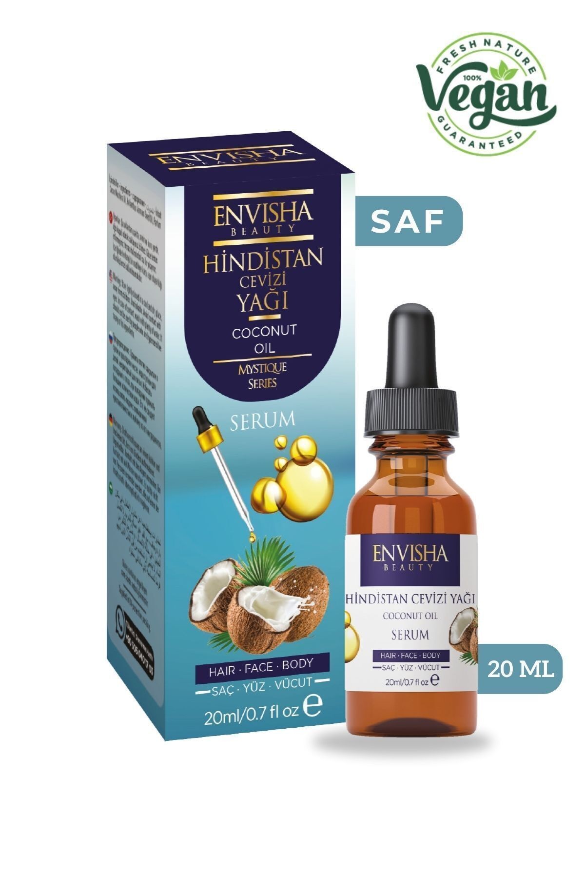Hindistan Cevizi Yağı %100 Doğal Bitkisel Yağ Coconut Oil 20 ML
