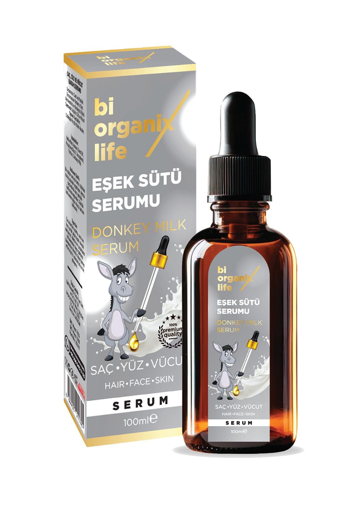 Eşek Sütü Serumu Kırışıklık Önleyici Canlılık Parlaklık 100 ML