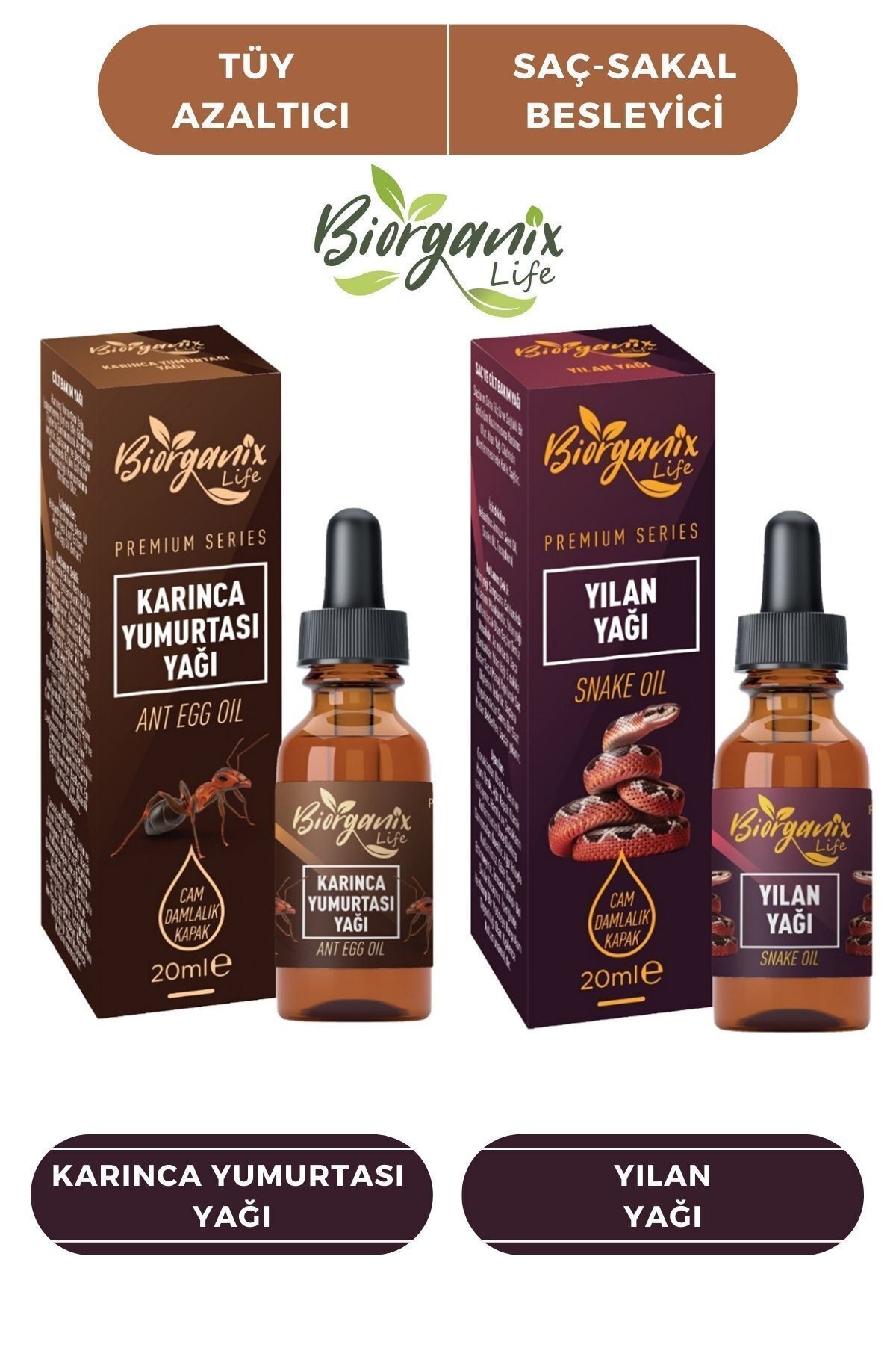 Karınca Yumurtası Yağı + Yılan Yağı Avantaj Paketi 20 ML