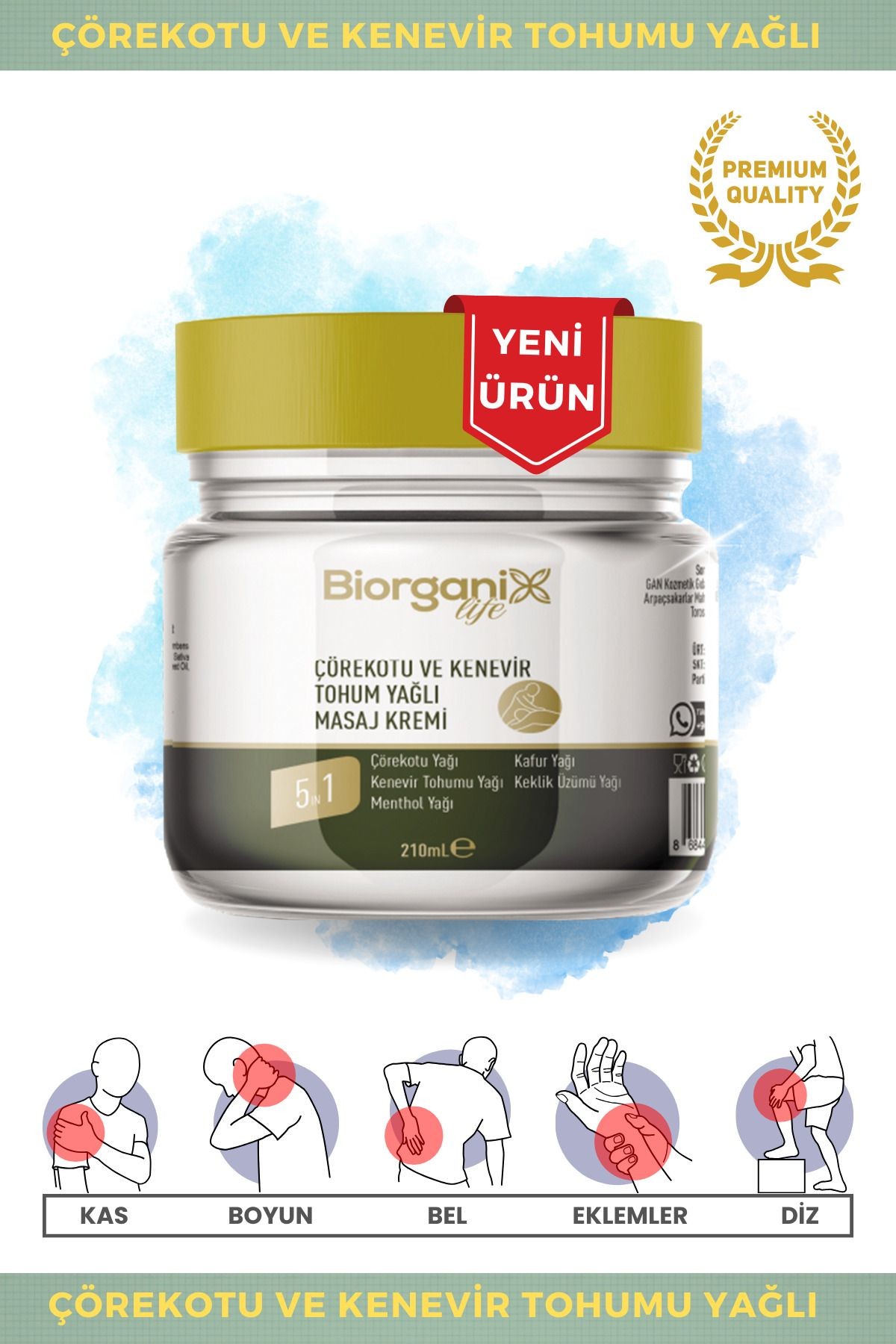 Çörekotu Ve Kenevir Tohumu Yağlı Masaj Kremi 210 ML