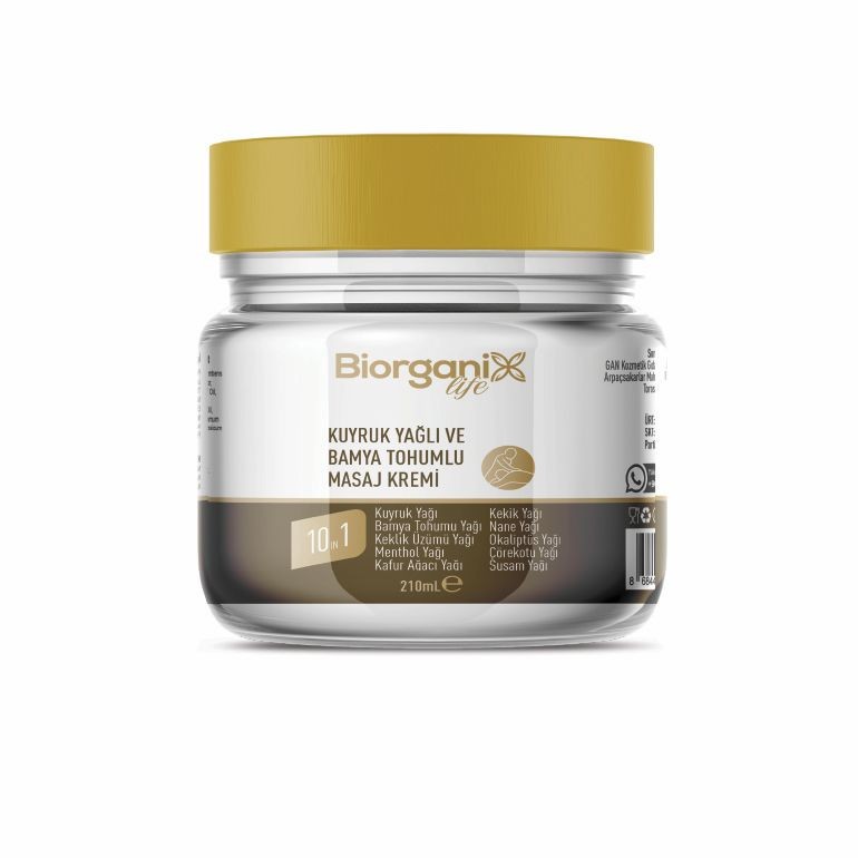Biorganix Life Kuyruk Yağlı Bamya Tohumlu Krem 210 ML