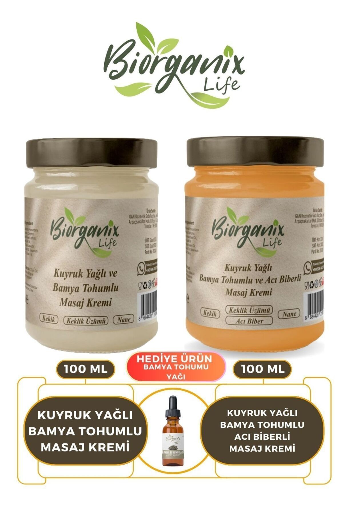 Kuyruk Yağlı Ve Bamya Tohumu Yağlı Acı Biberli Avantaj Paketi 100 ML