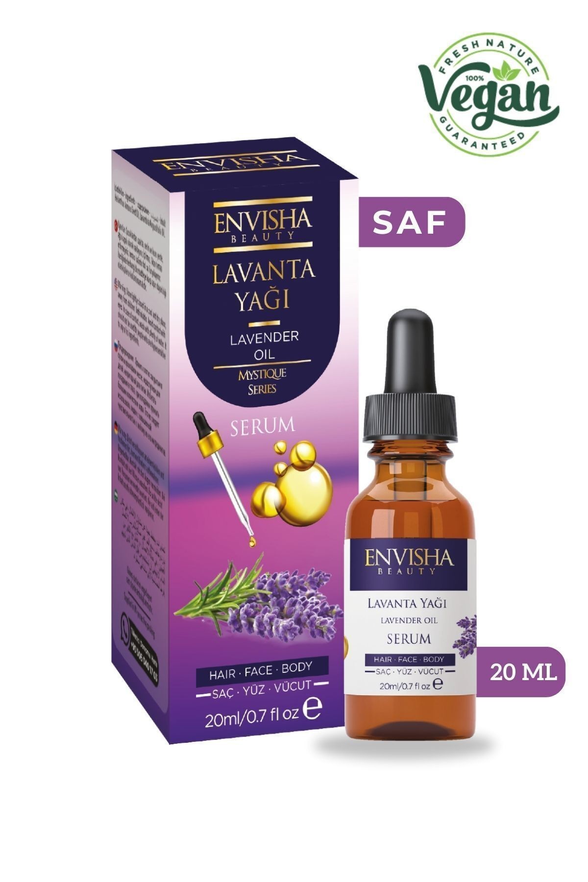Lavanta Yağı %100 Doğal Bitkisel Yağ Lavender Oil 20 ML