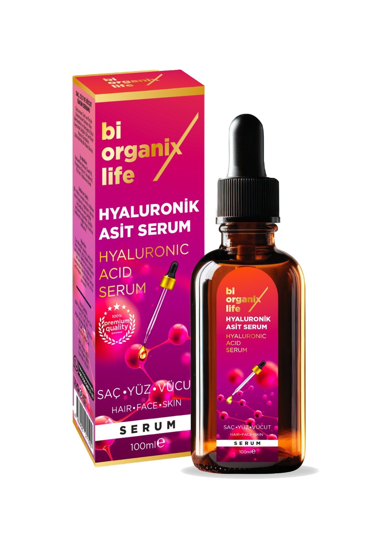Hyaluronik Asit Serum Yoğun Nemlendirme, Kırışıklık Karşıtı 100 ML