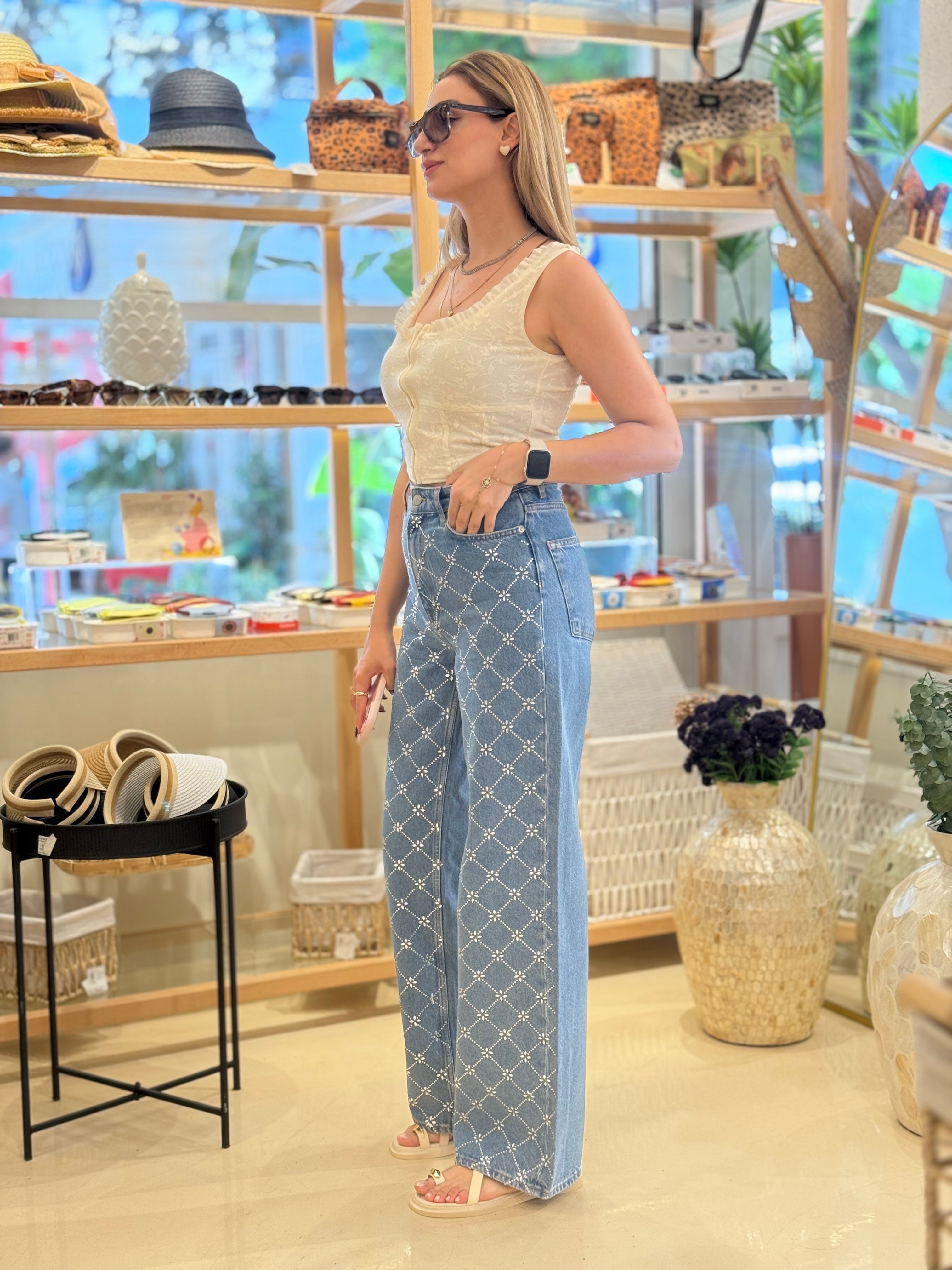 Taşlı Jean 