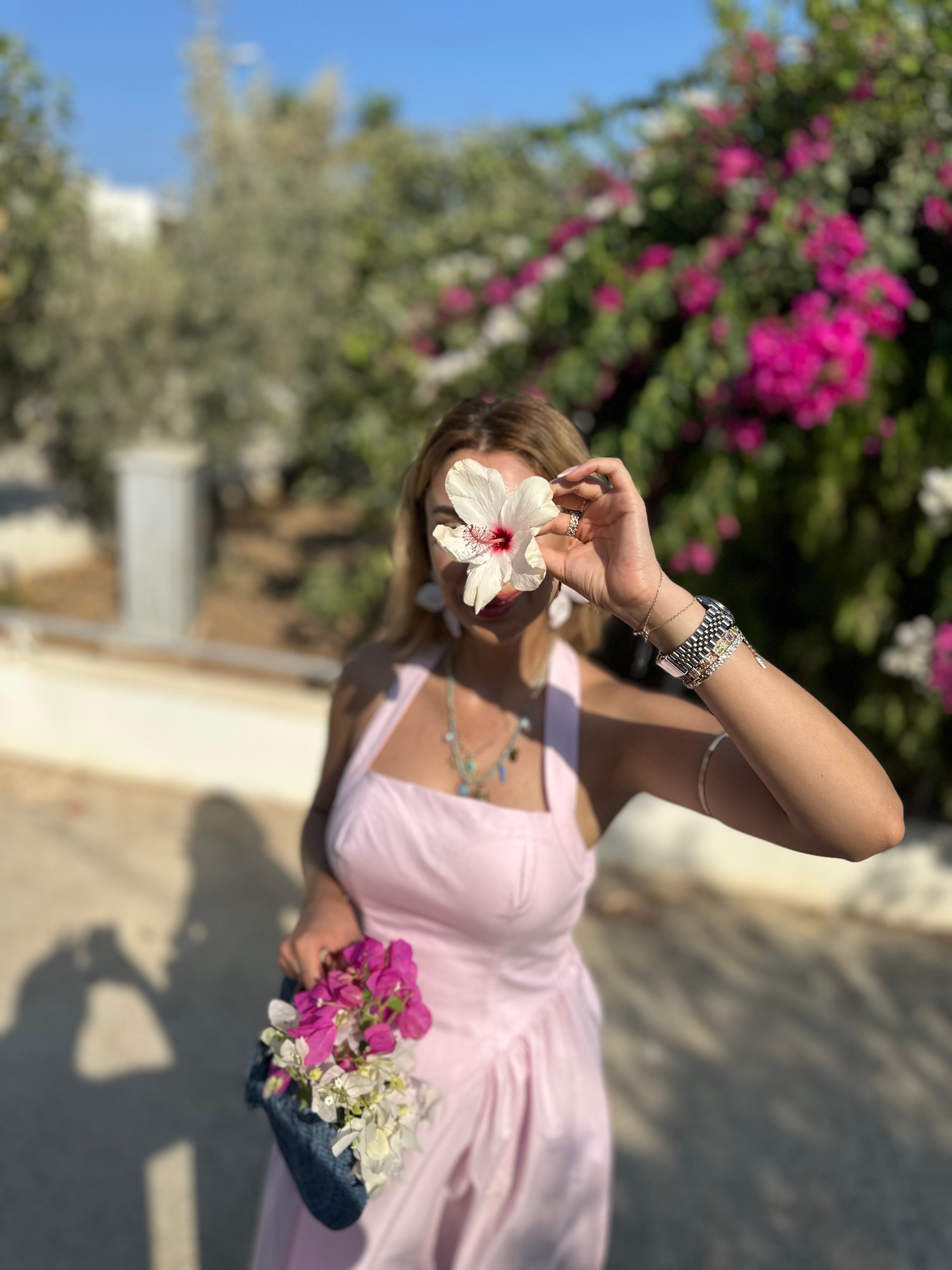 Pembe Maksi Boy Elbise 