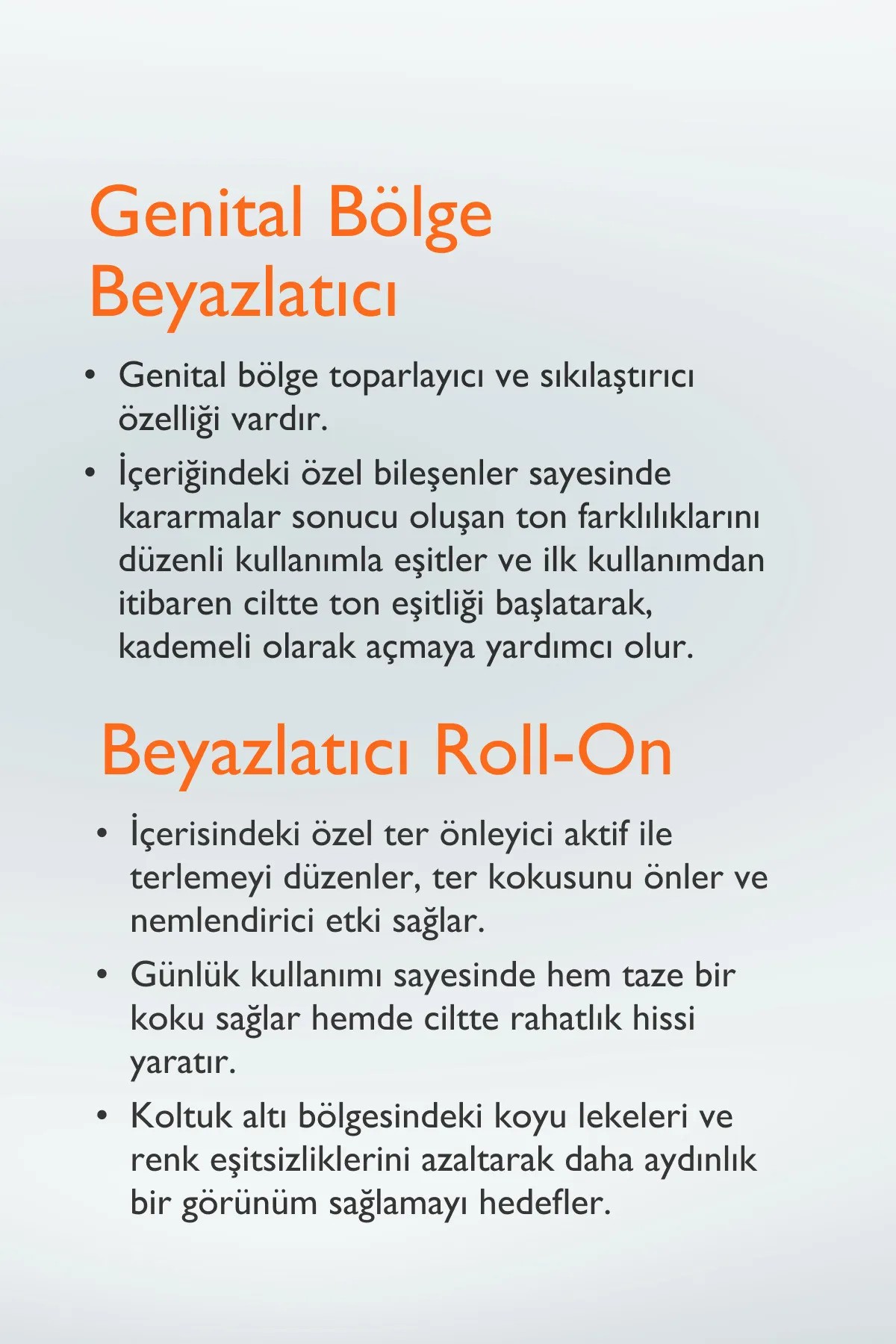 Baga Beyazlatıcı Set Genital Bölge Beyazlatıcı & Roll-on 2'li Set